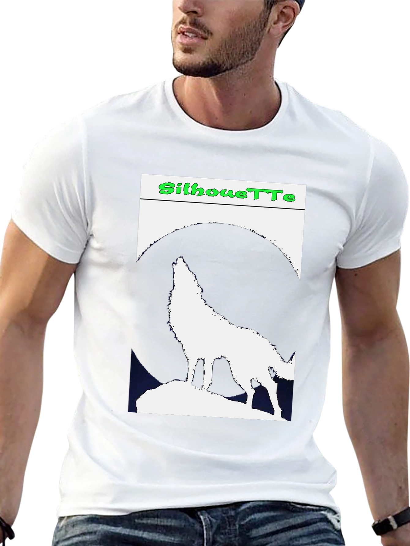 Wolf Silhouette Graphic Tee - Night Howler