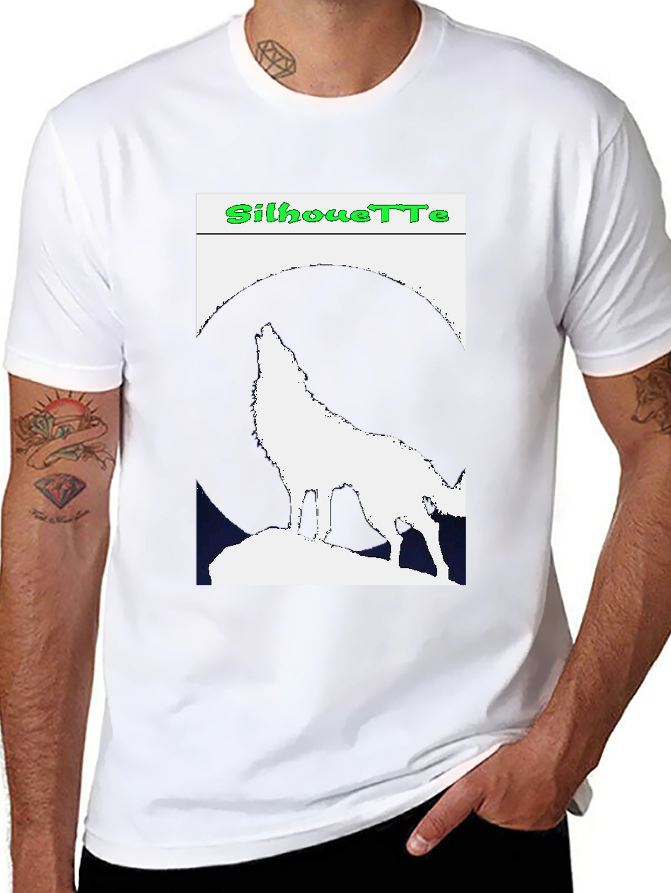 Wolf Silhouette Graphic Tee - Night Howler