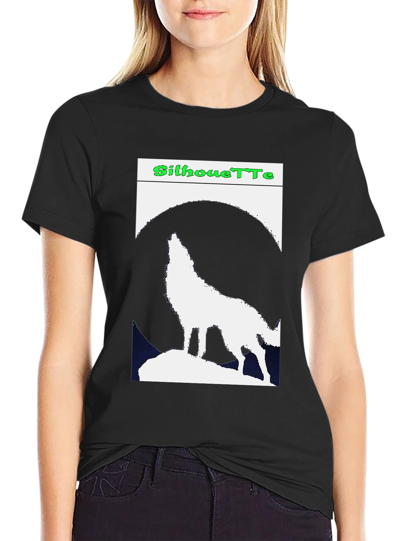 Wolf Silhouette Graphic Tee - Night Howler