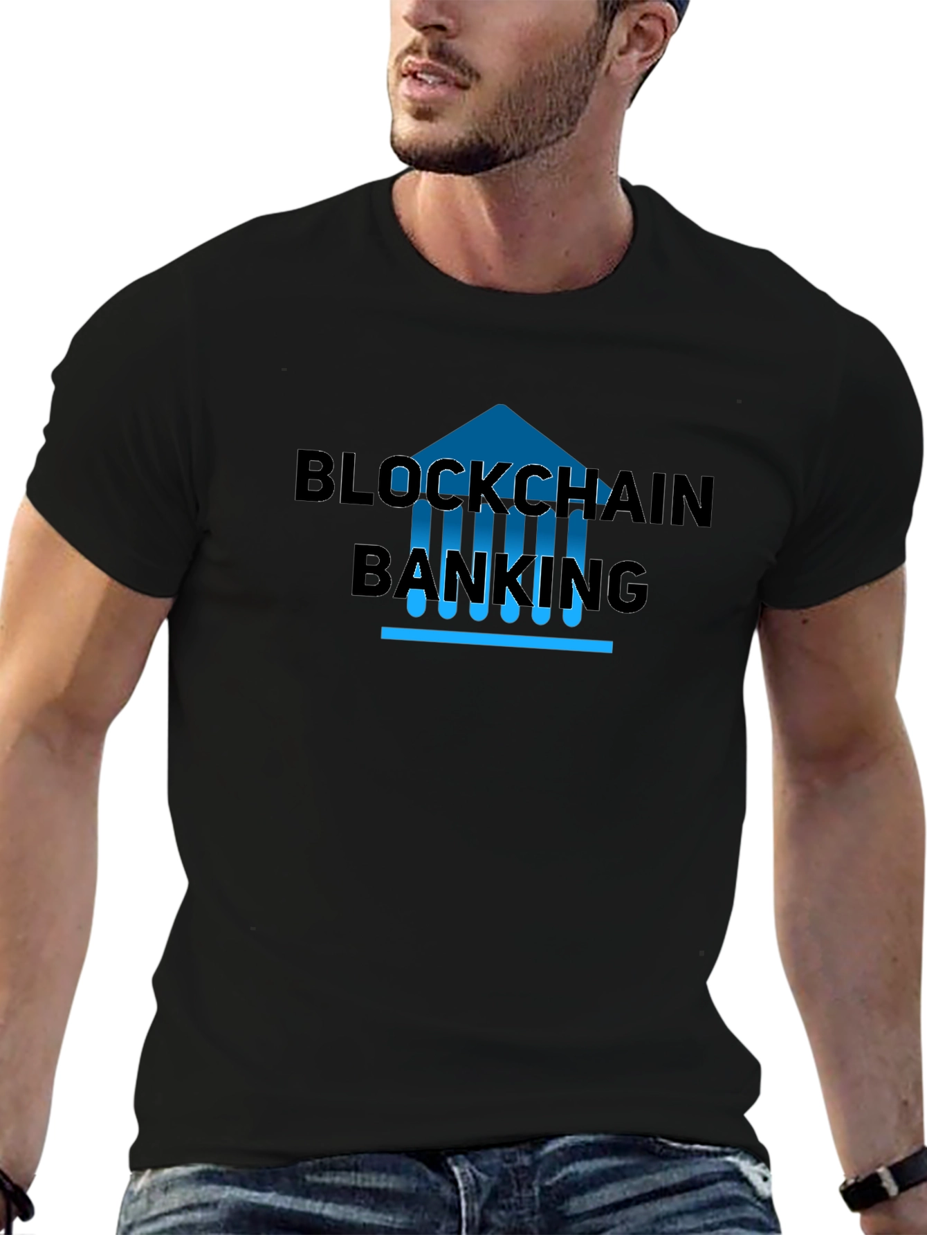Blockchain Banking T-Shirt - Cryptocurrency Enthusiast Apparel