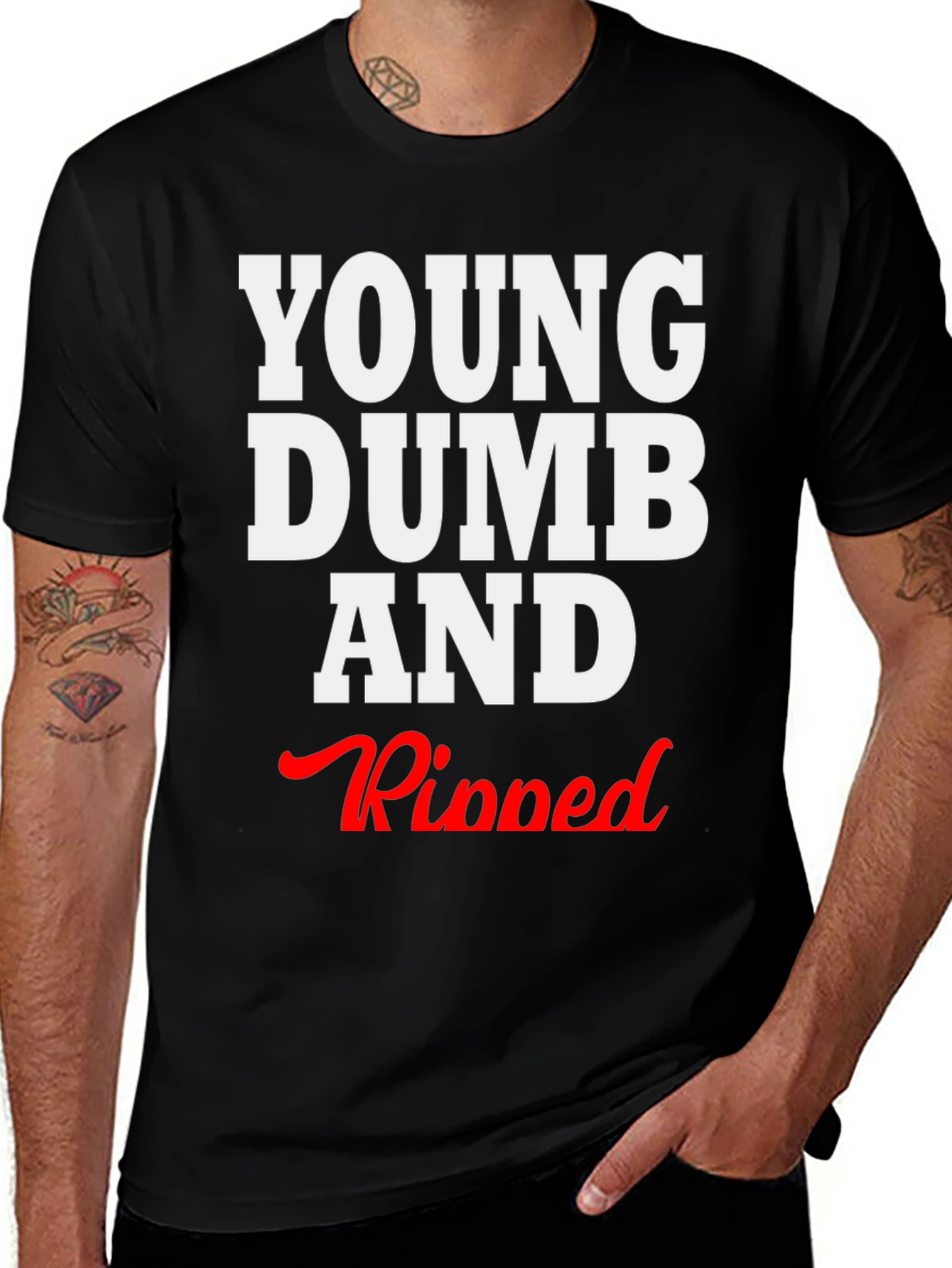 Young Dumb and Ripped Graphic T-Shirt