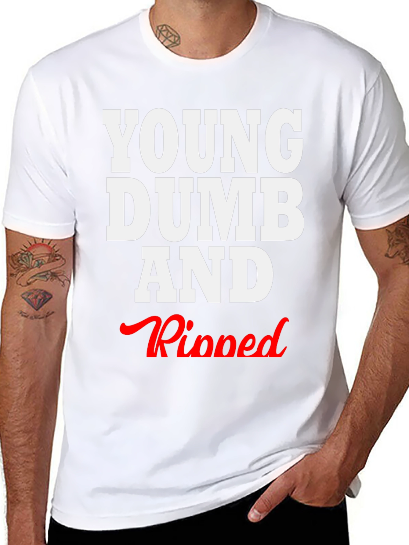 Young Dumb and Ripped Graphic T-Shirt