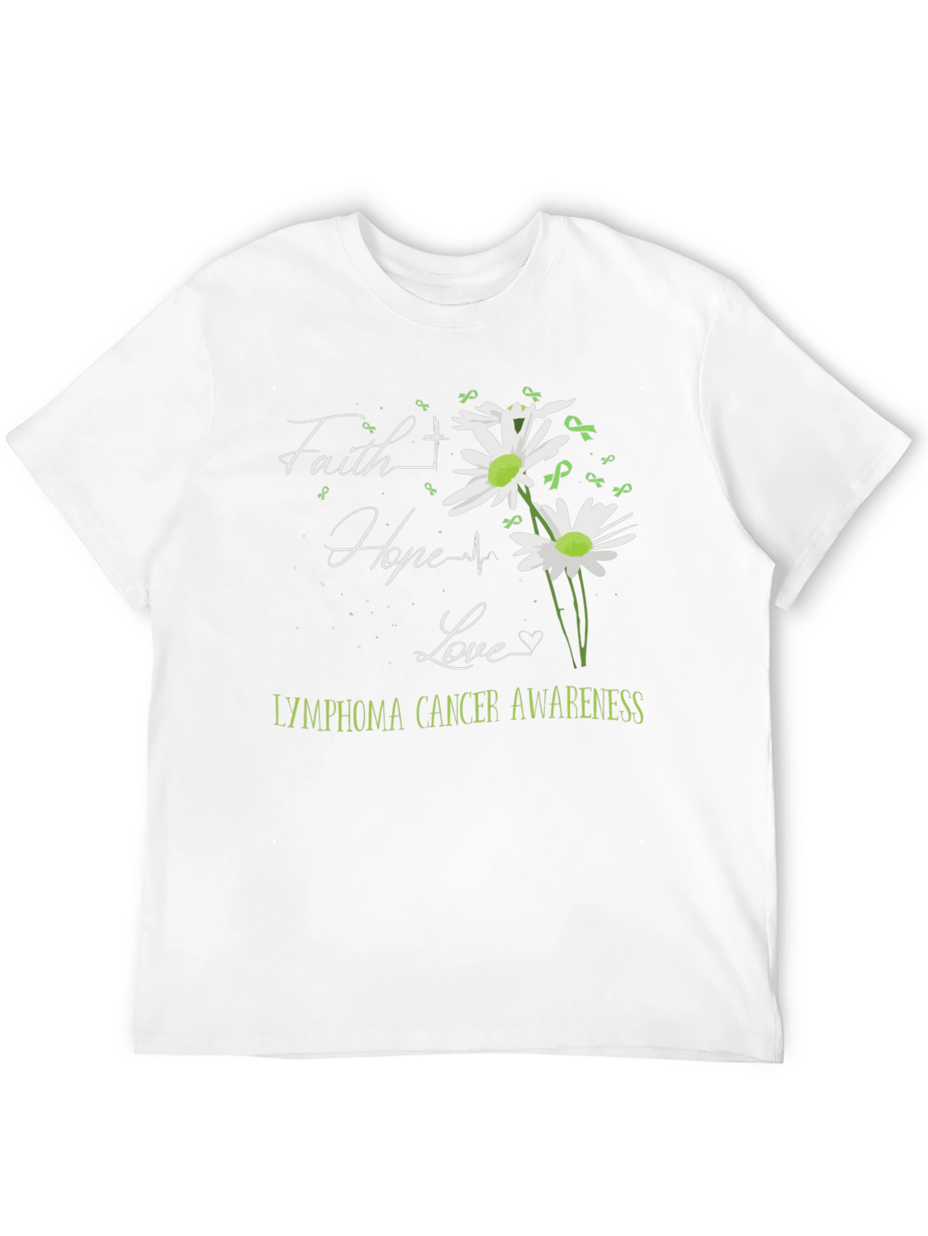 Lymphoma Awareness Graphic Tee - Faith Hope Love