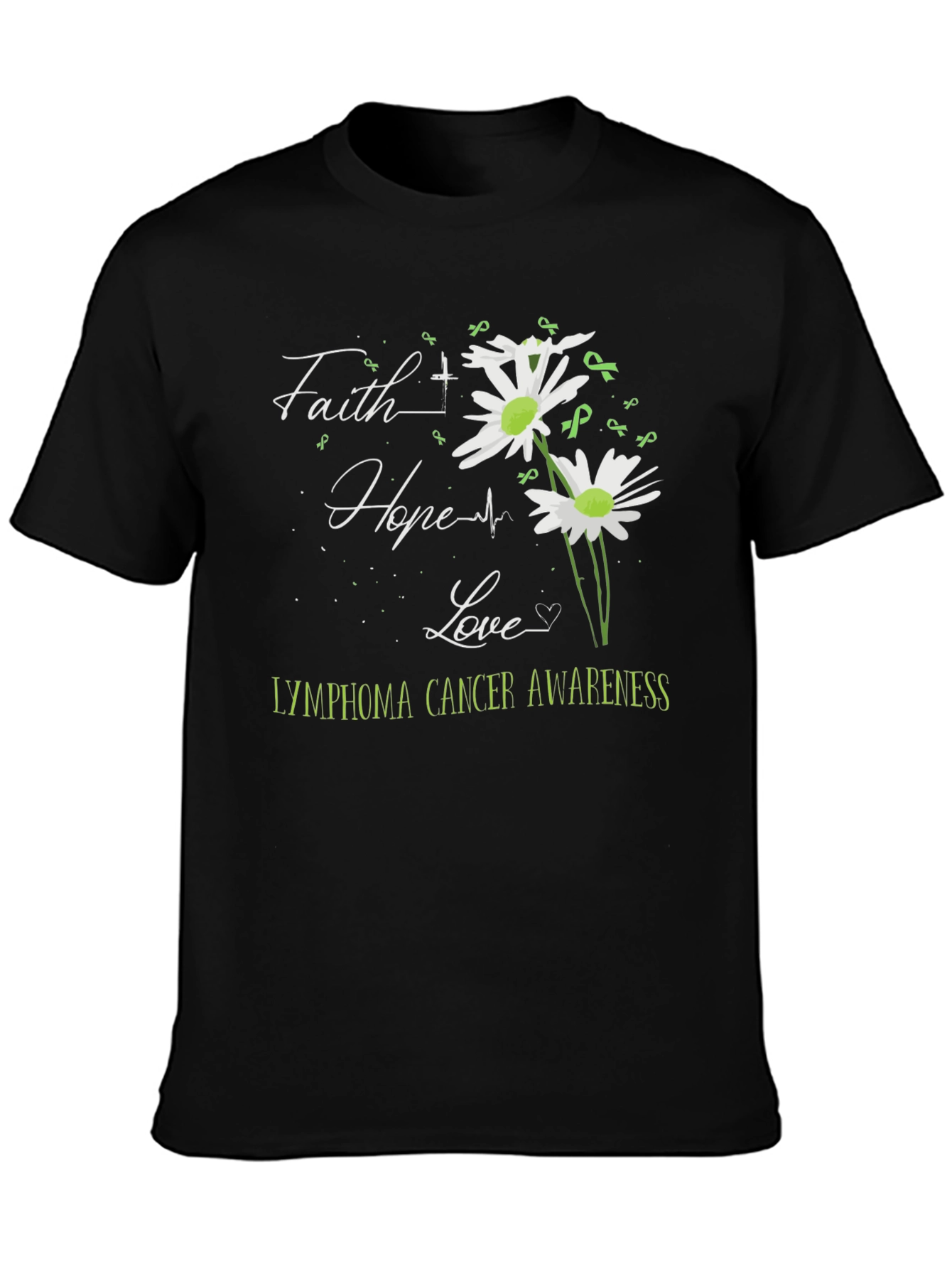 Lymphoma Awareness Graphic Tee - Faith Hope Love