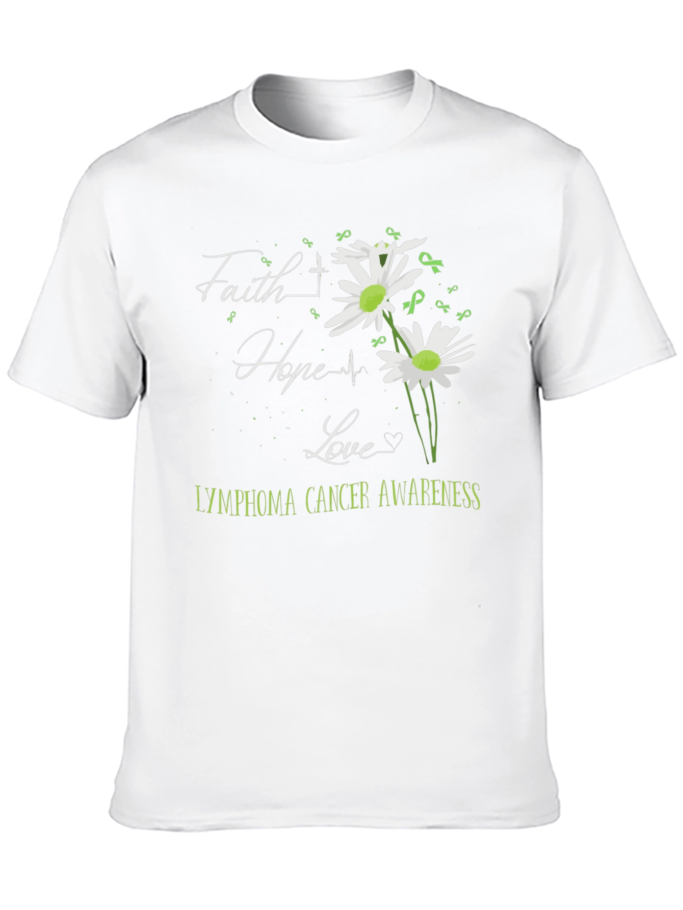 Lymphoma Awareness Graphic Tee - Faith Hope Love