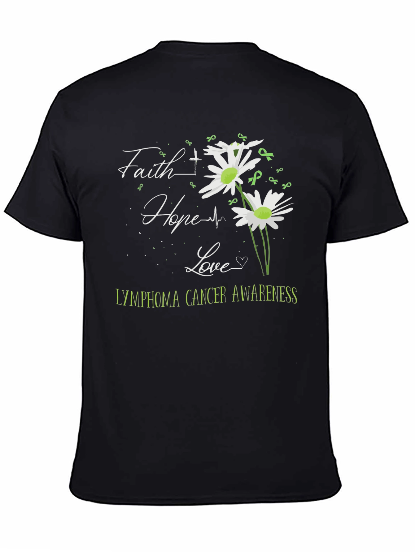 Lymphoma Awareness Graphic Tee - Faith Hope Love