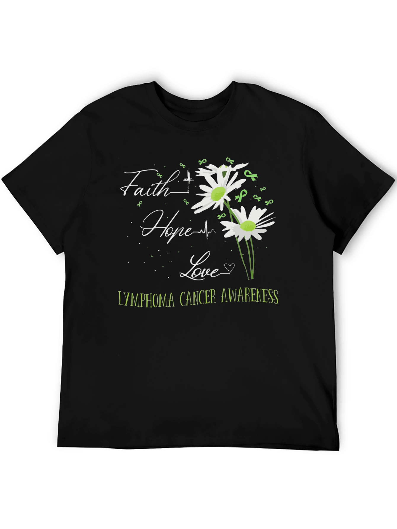 Lymphoma Awareness Graphic Tee - Faith Hope Love