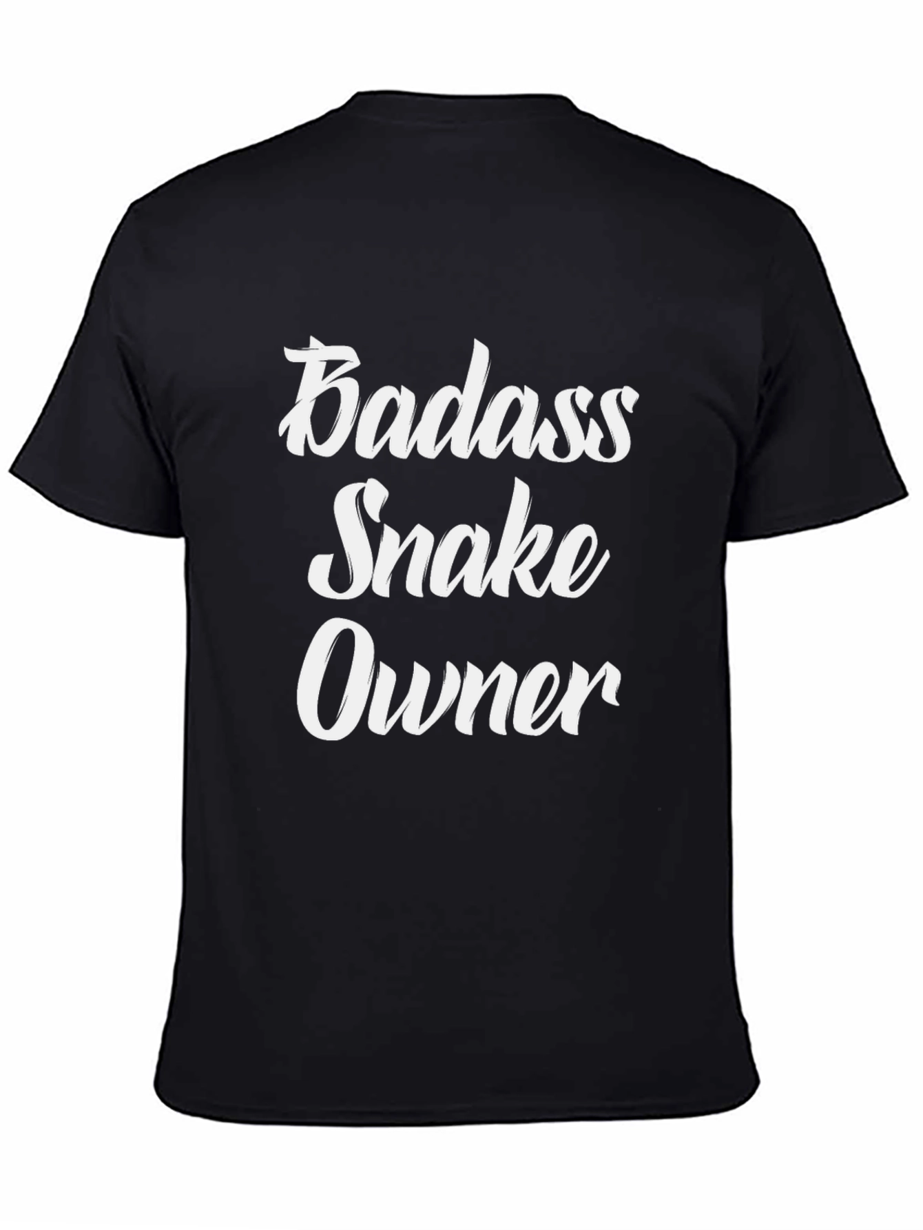 Badass Snake Owner Graphic Tee - Black
