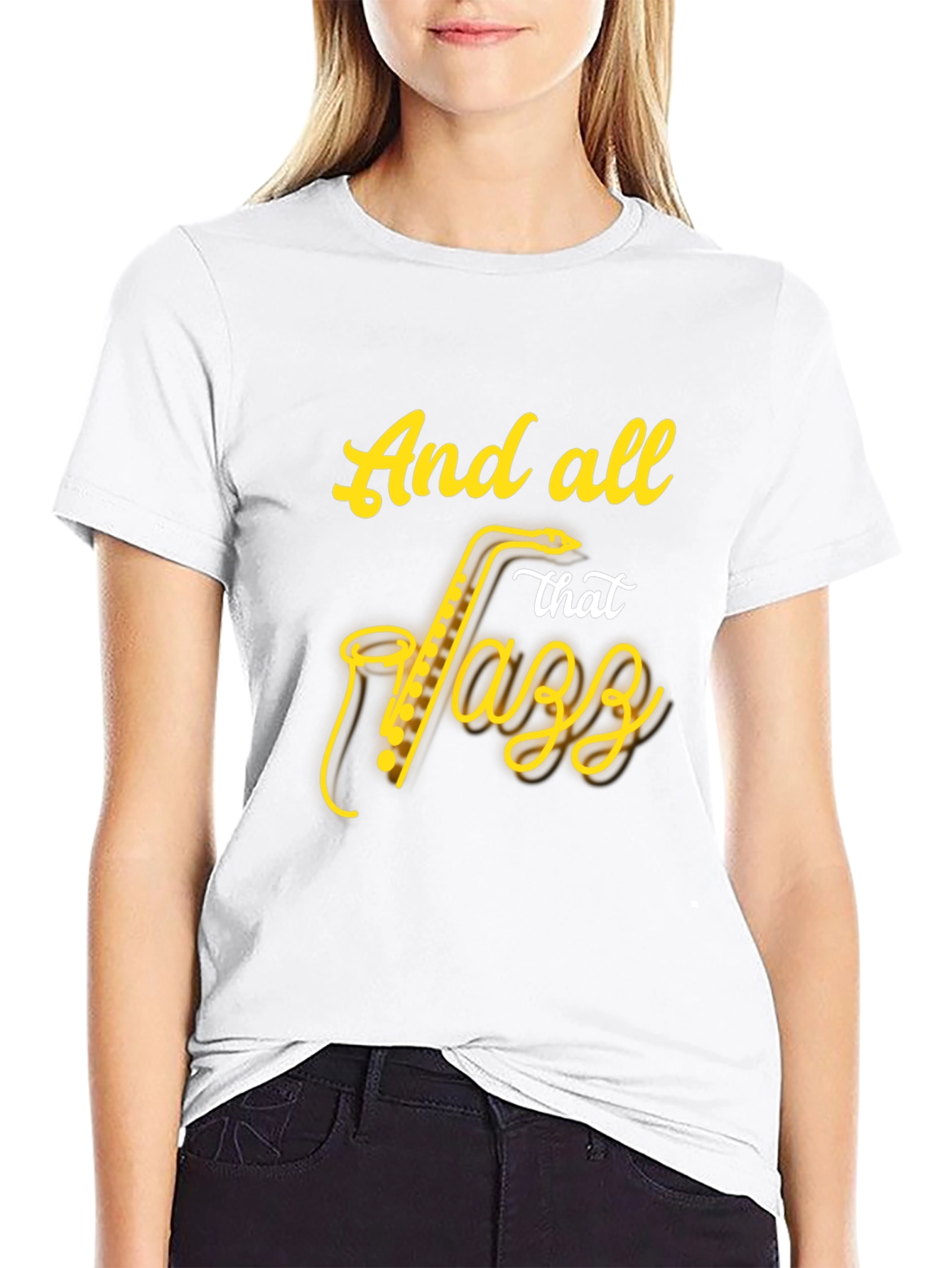 Jazz Saxophone Black T-Shirt - Music Lover Tee