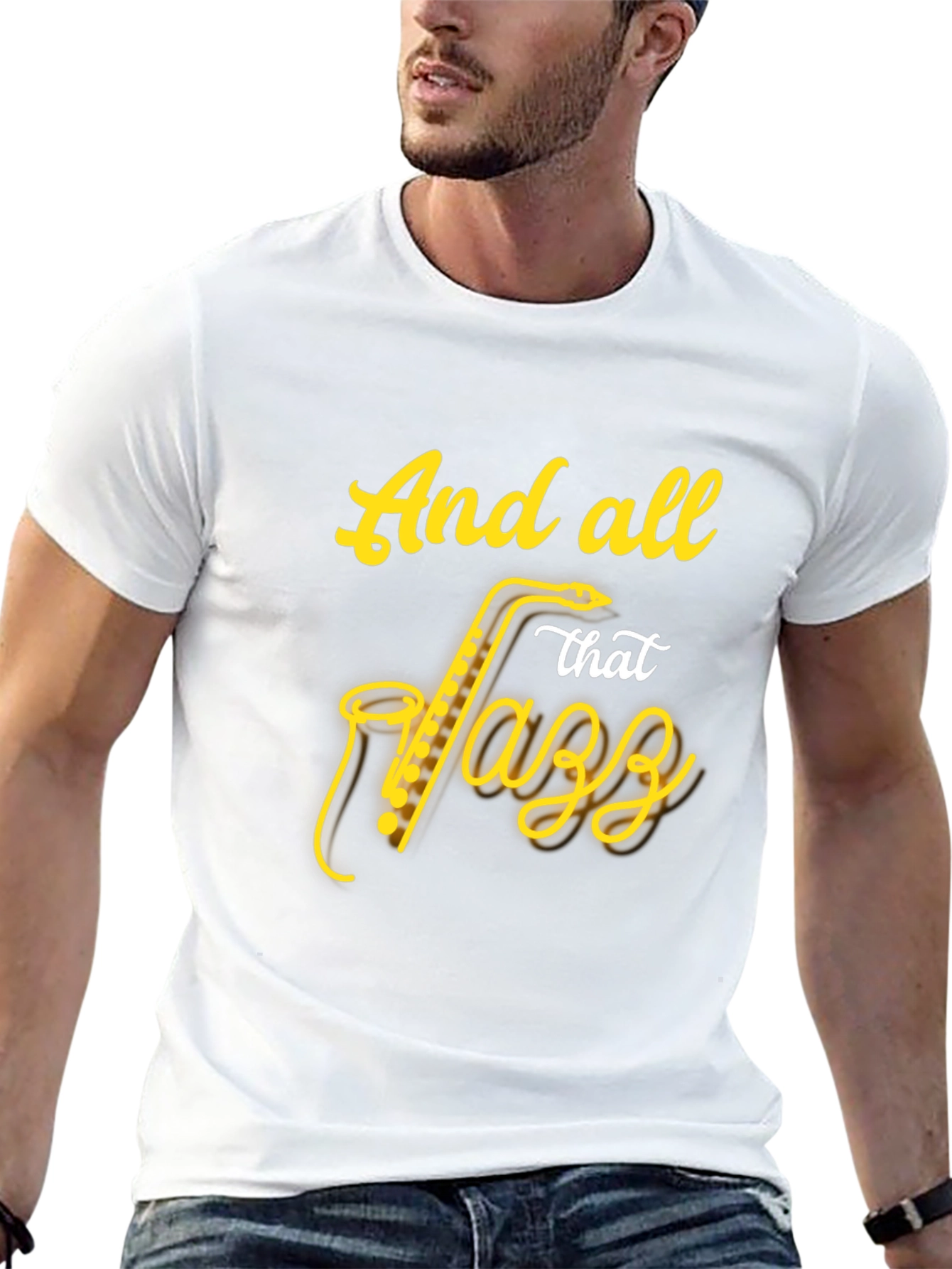 Jazz Saxophone Black T-Shirt - Music Lover Tee