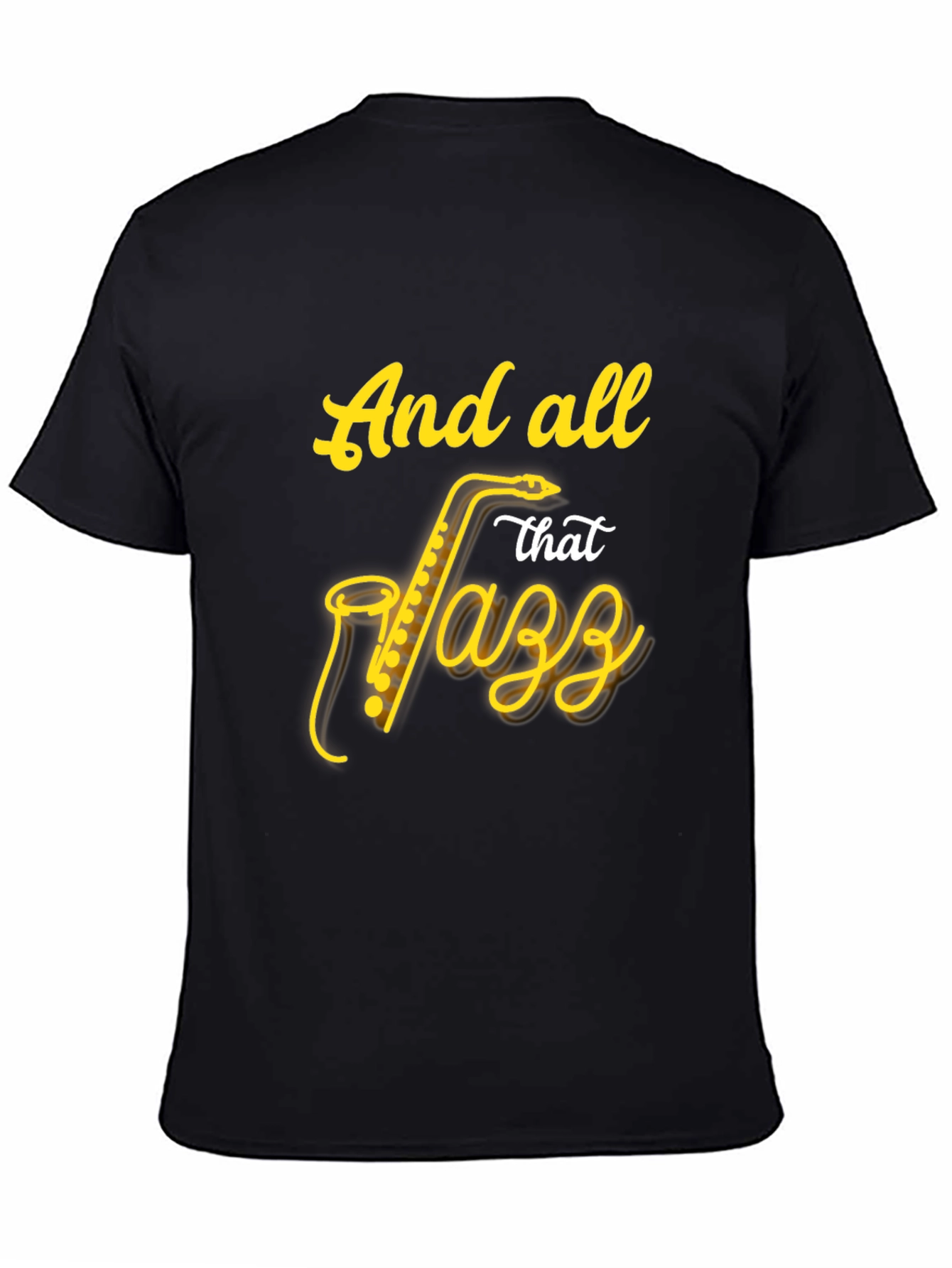 Jazz Saxophone Black T-Shirt - Music Lover Tee