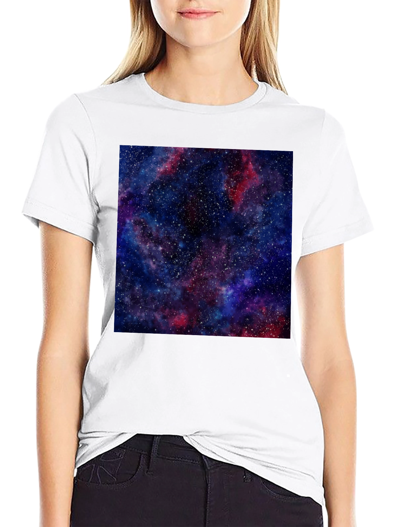 Nebula Print Black T-Shirt