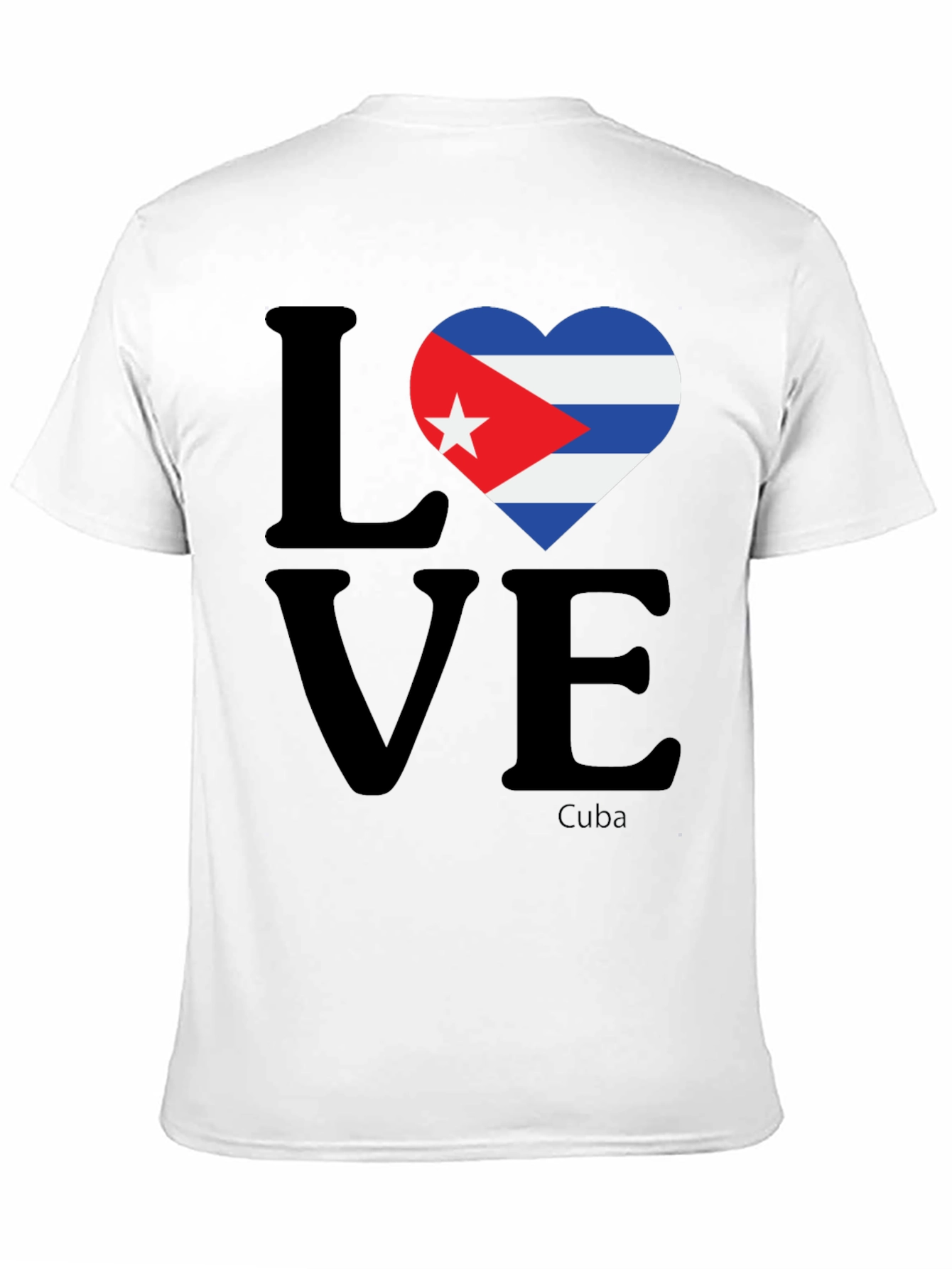 Love Cuba T-Shirt Cuban Flag Heart Graphic Tee