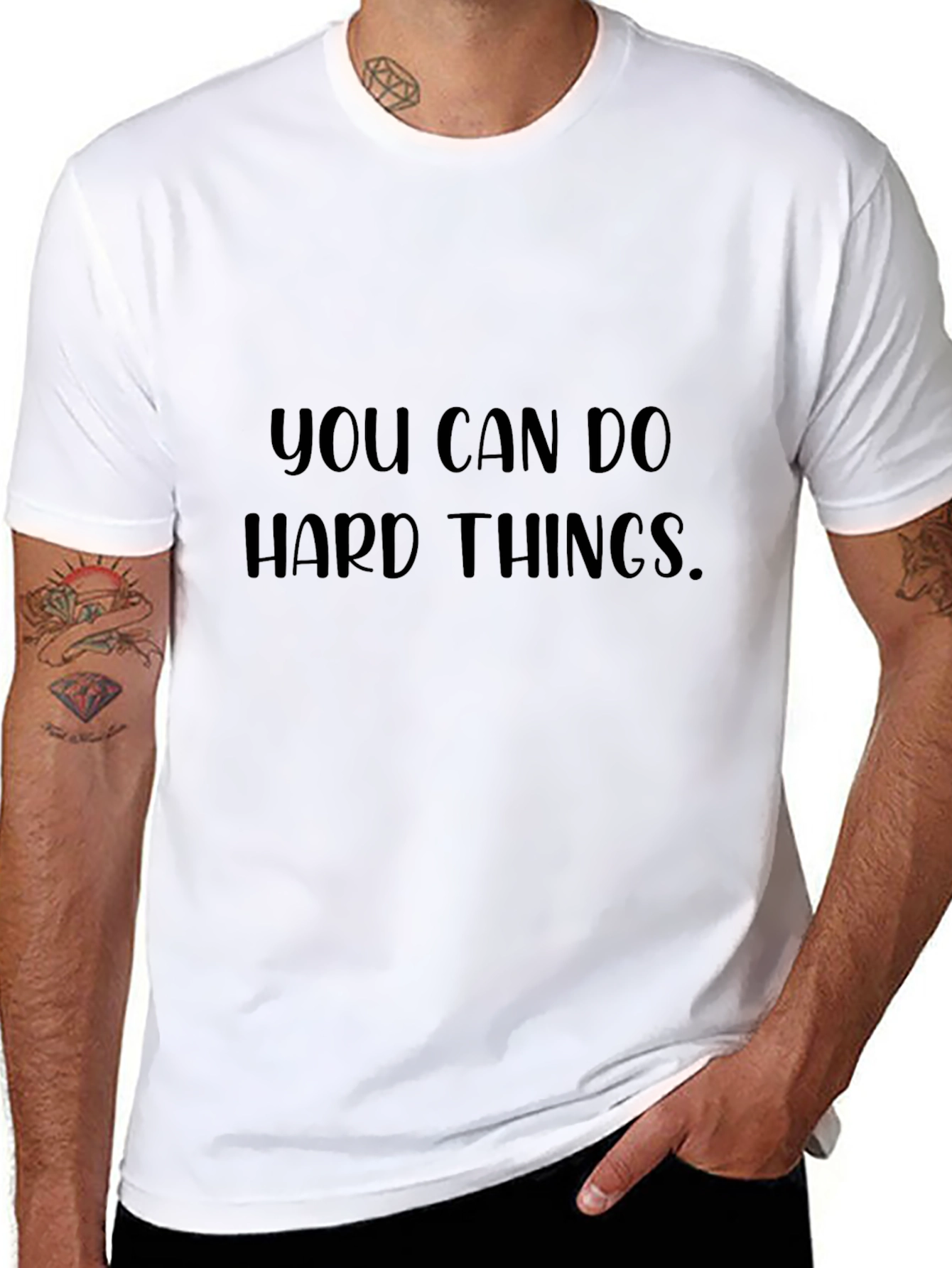 Inspirational Graphic Tee - You Can Do Hard Things