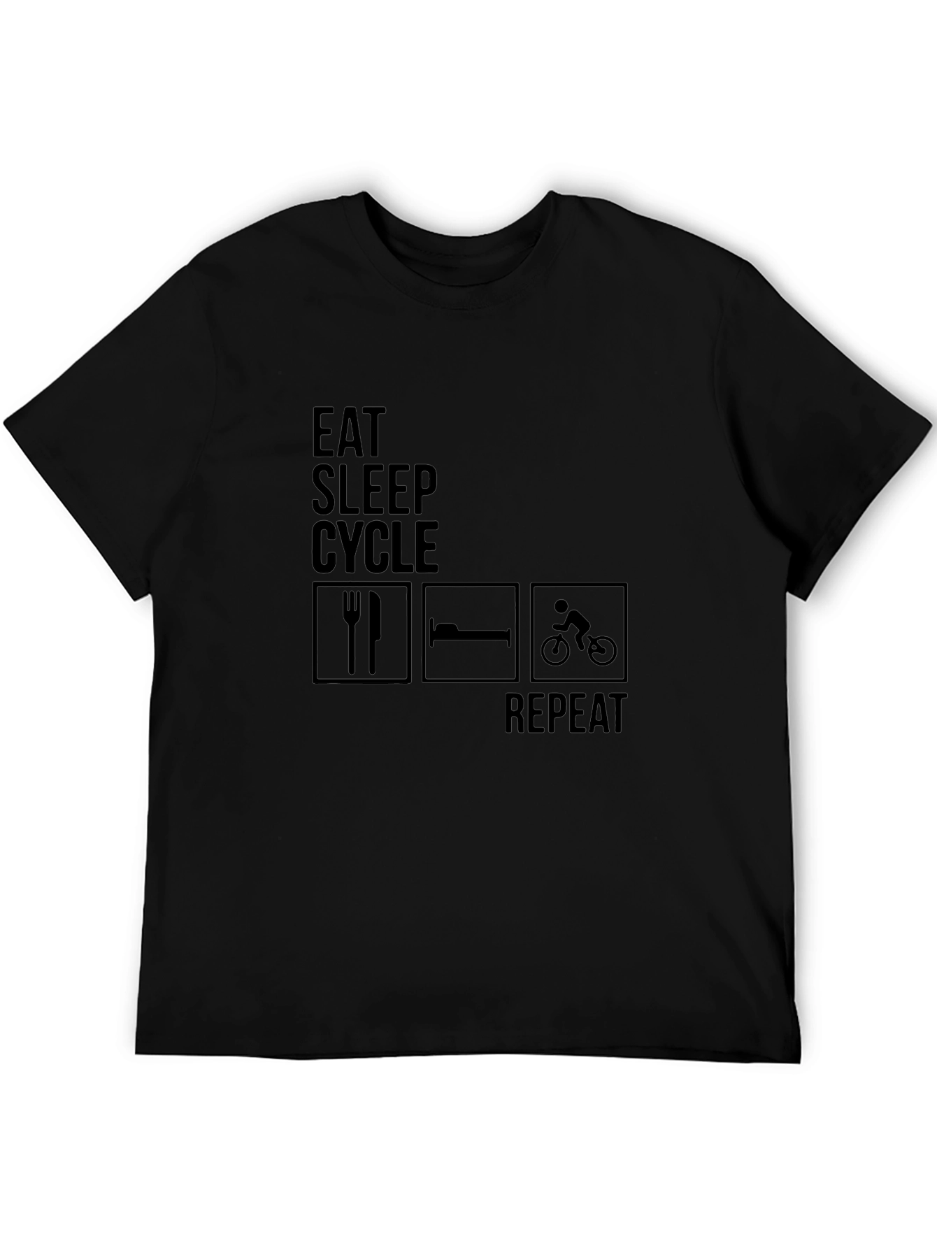 Eat Sleep Cycle Repeat Mens T-Shirt