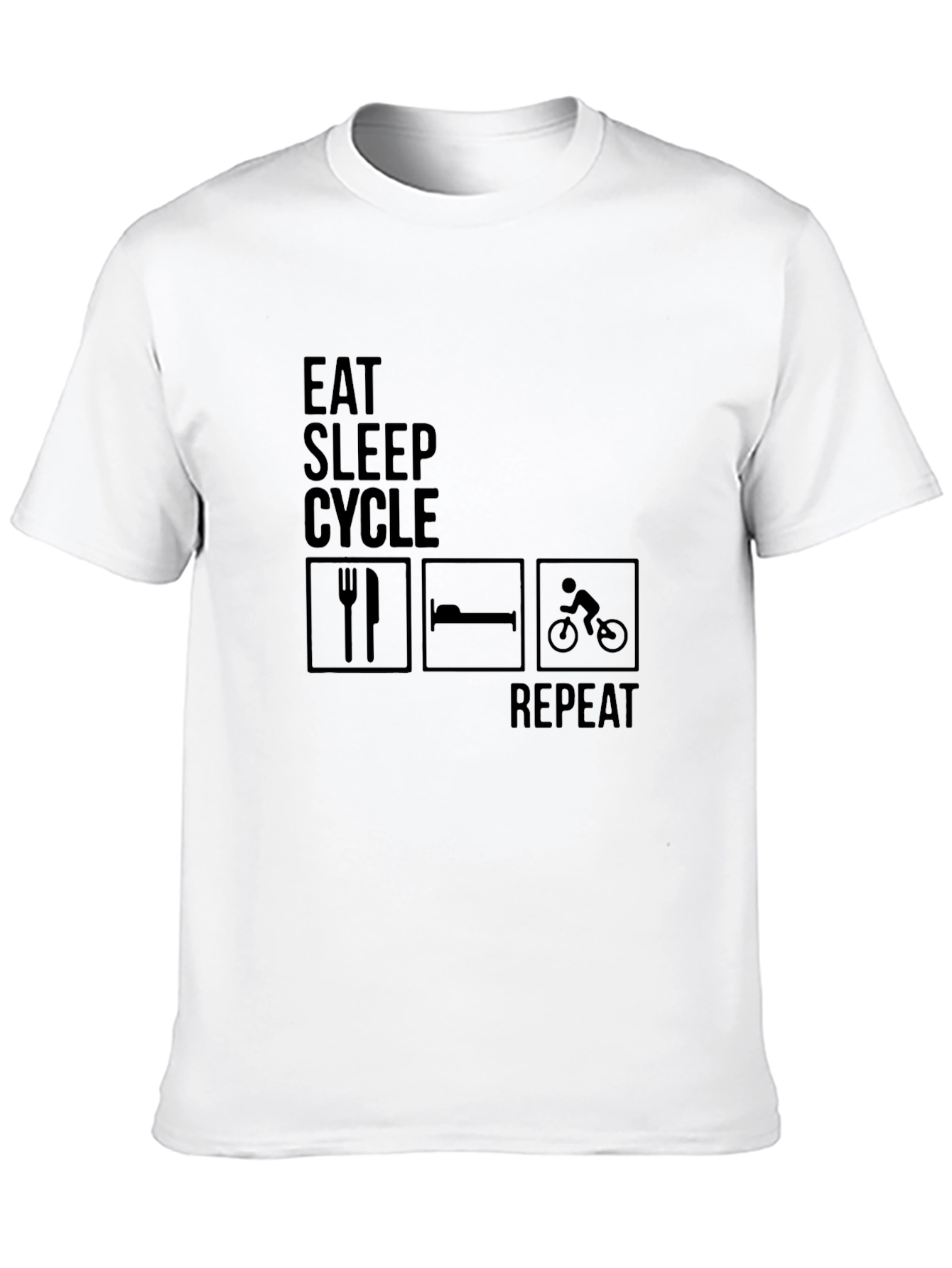 Eat Sleep Cycle Repeat Mens T-Shirt