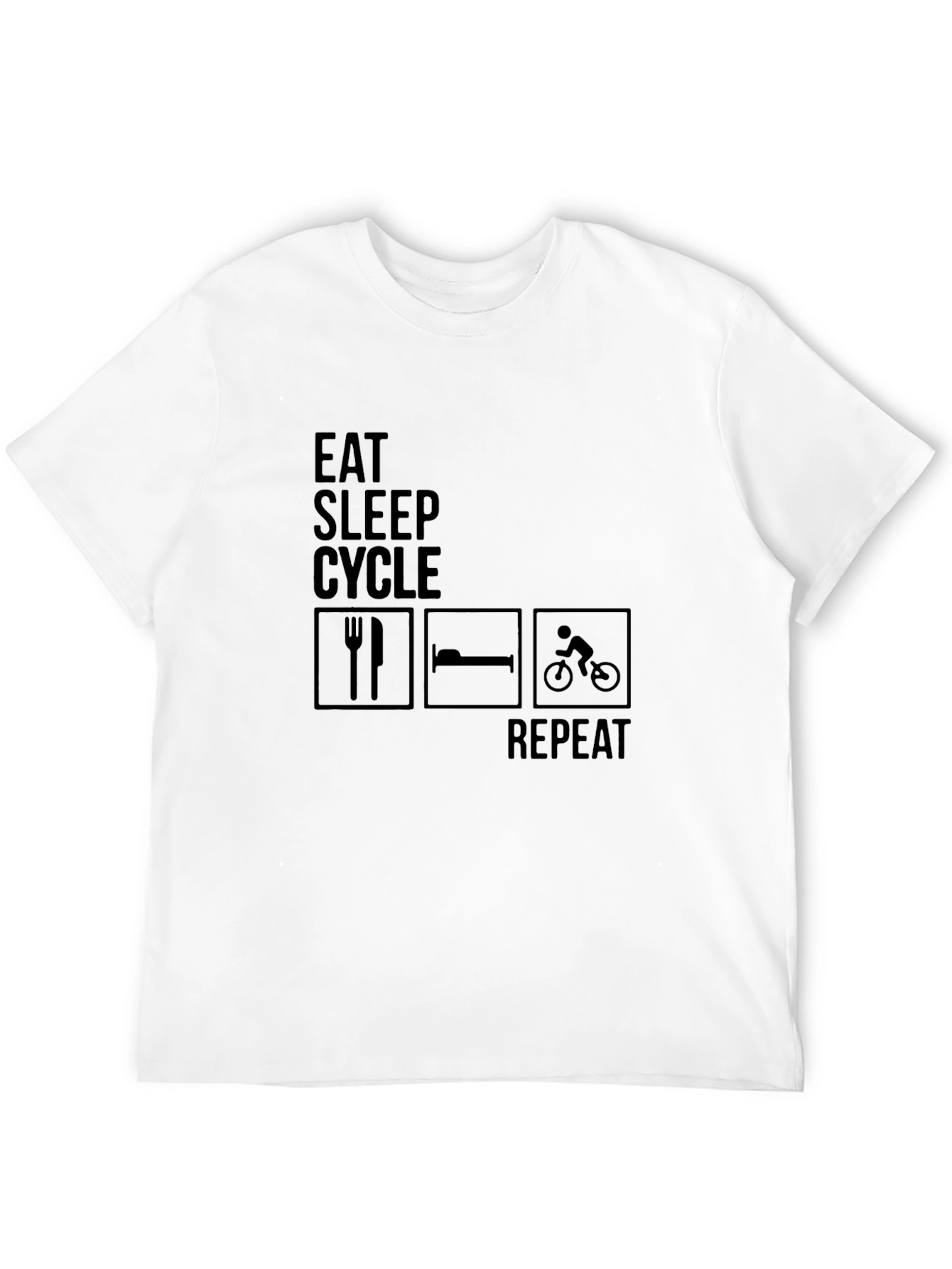 Eat Sleep Cycle Repeat Mens T-Shirt