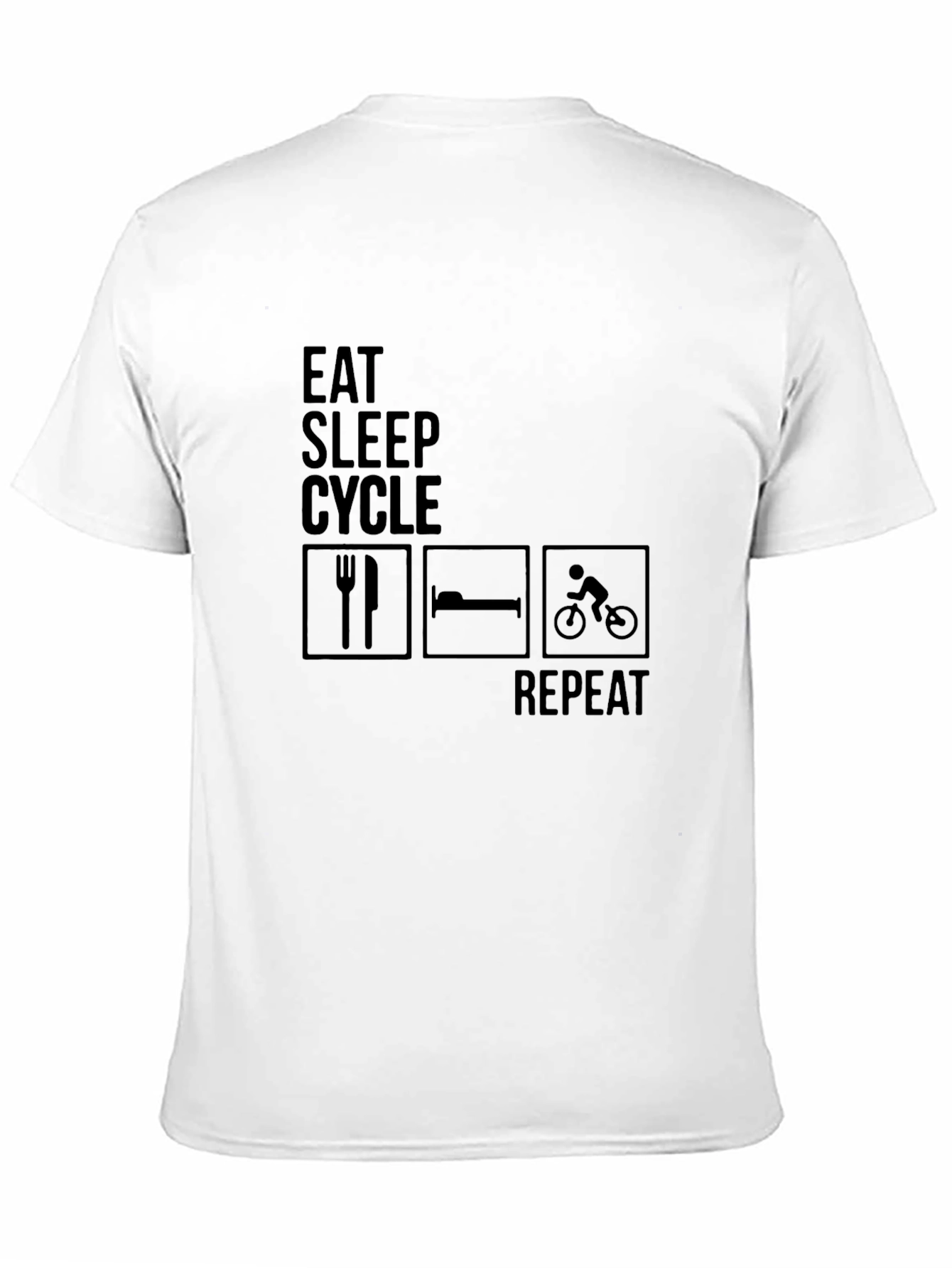 Eat Sleep Cycle Repeat Mens T-Shirt