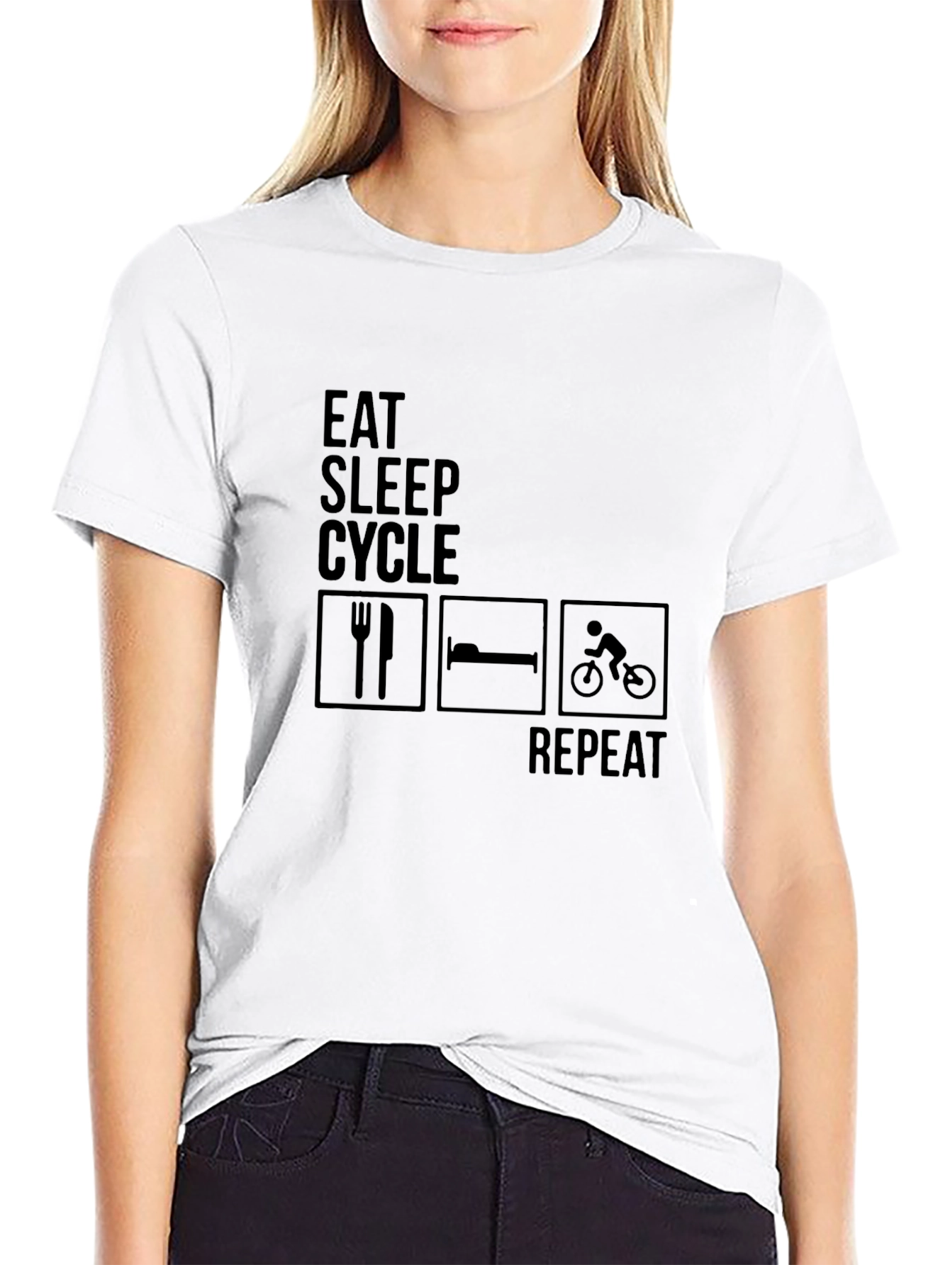 Eat Sleep Cycle Repeat Mens T-Shirt