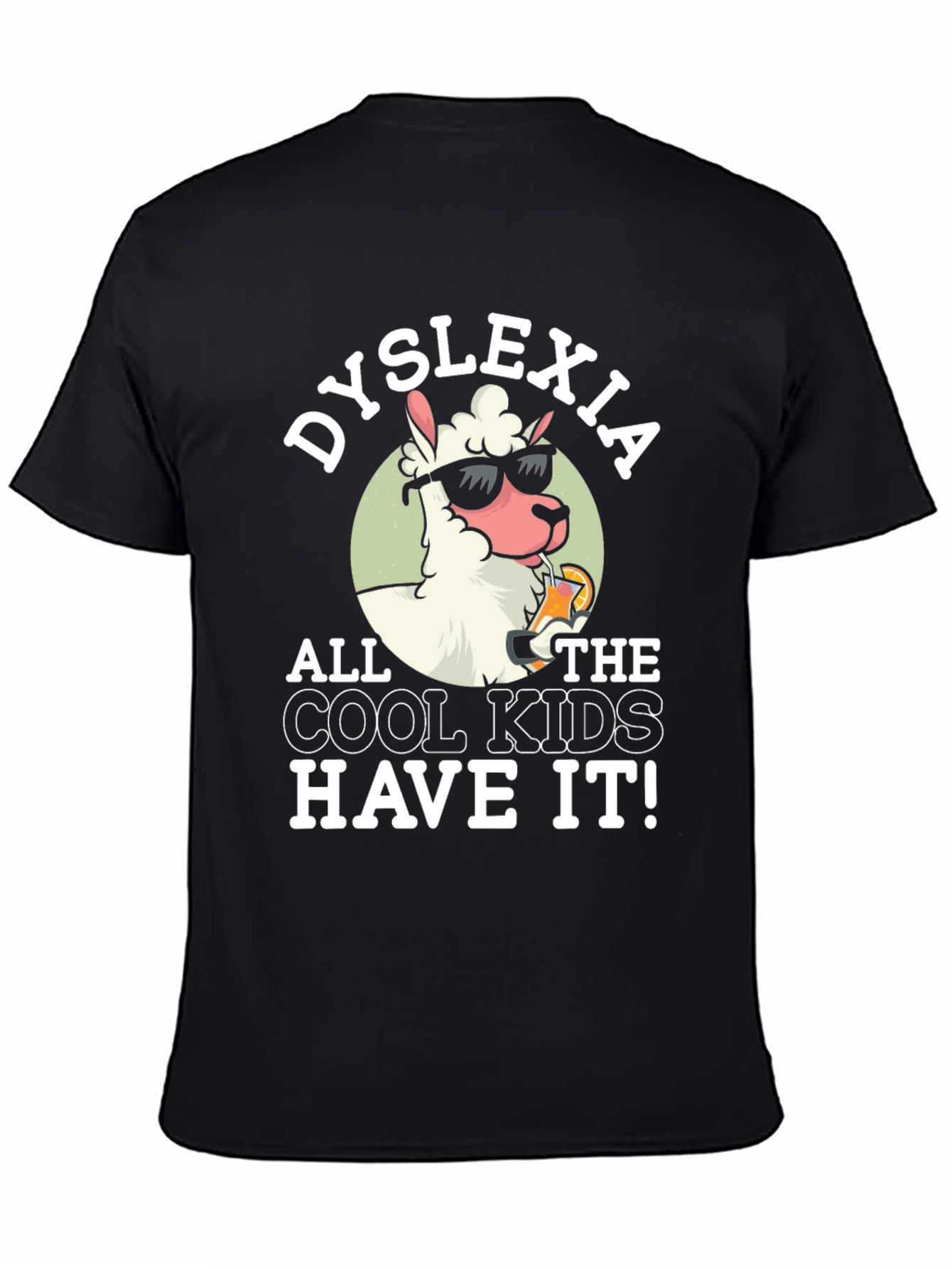 Dyslexia Cool Kids Llama Graphic Tee
