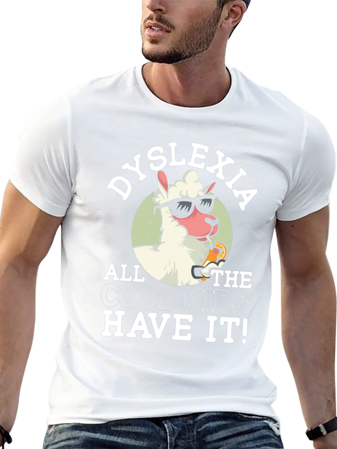 Dyslexia Cool Kids Llama Graphic Tee