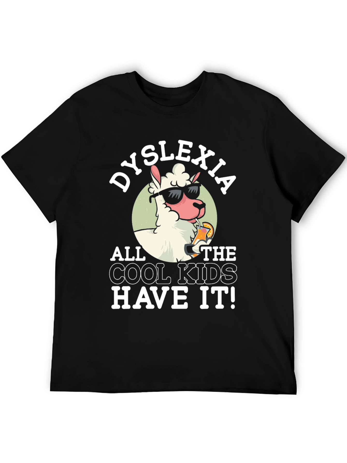 Dyslexia Cool Kids Llama Graphic Tee