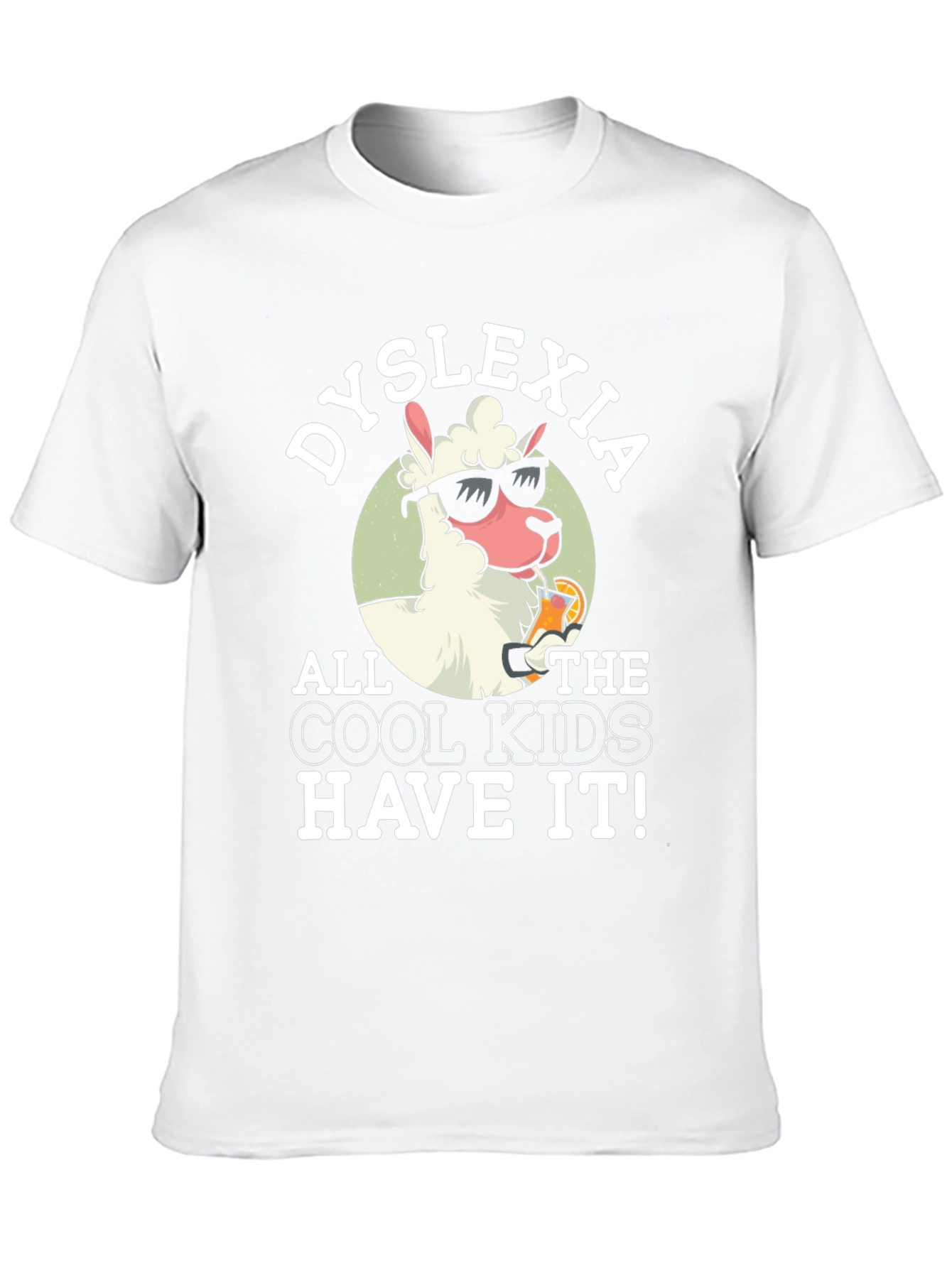 Dyslexia Cool Kids Llama Graphic Tee