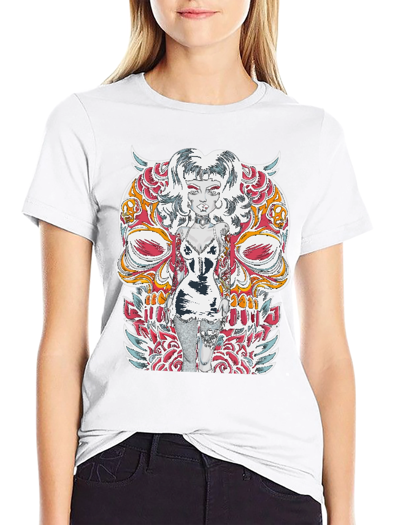 Edgy Skull Tattoo T-Shirt
