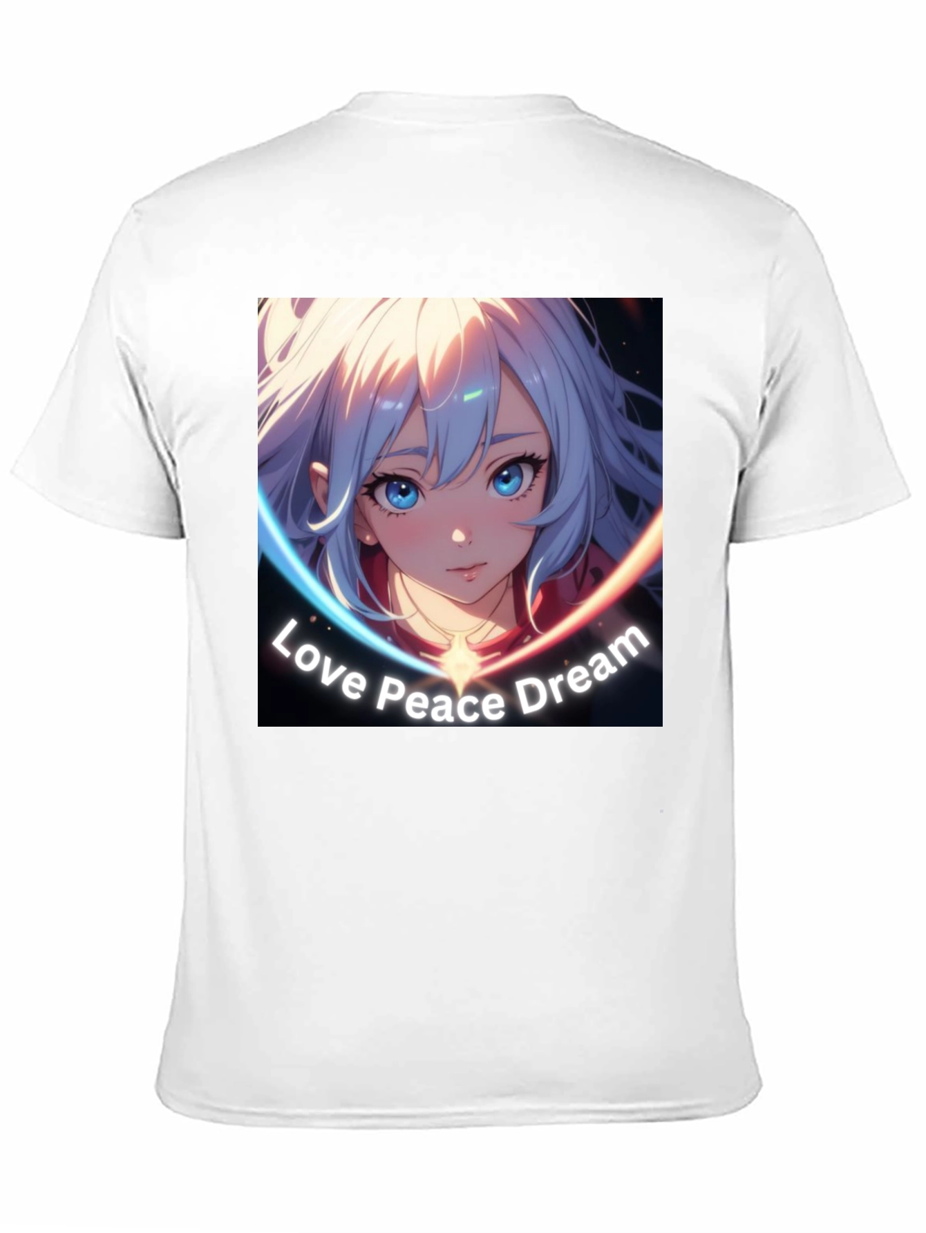Anime Girl Love Peace Dream Graphic T-Shirt
