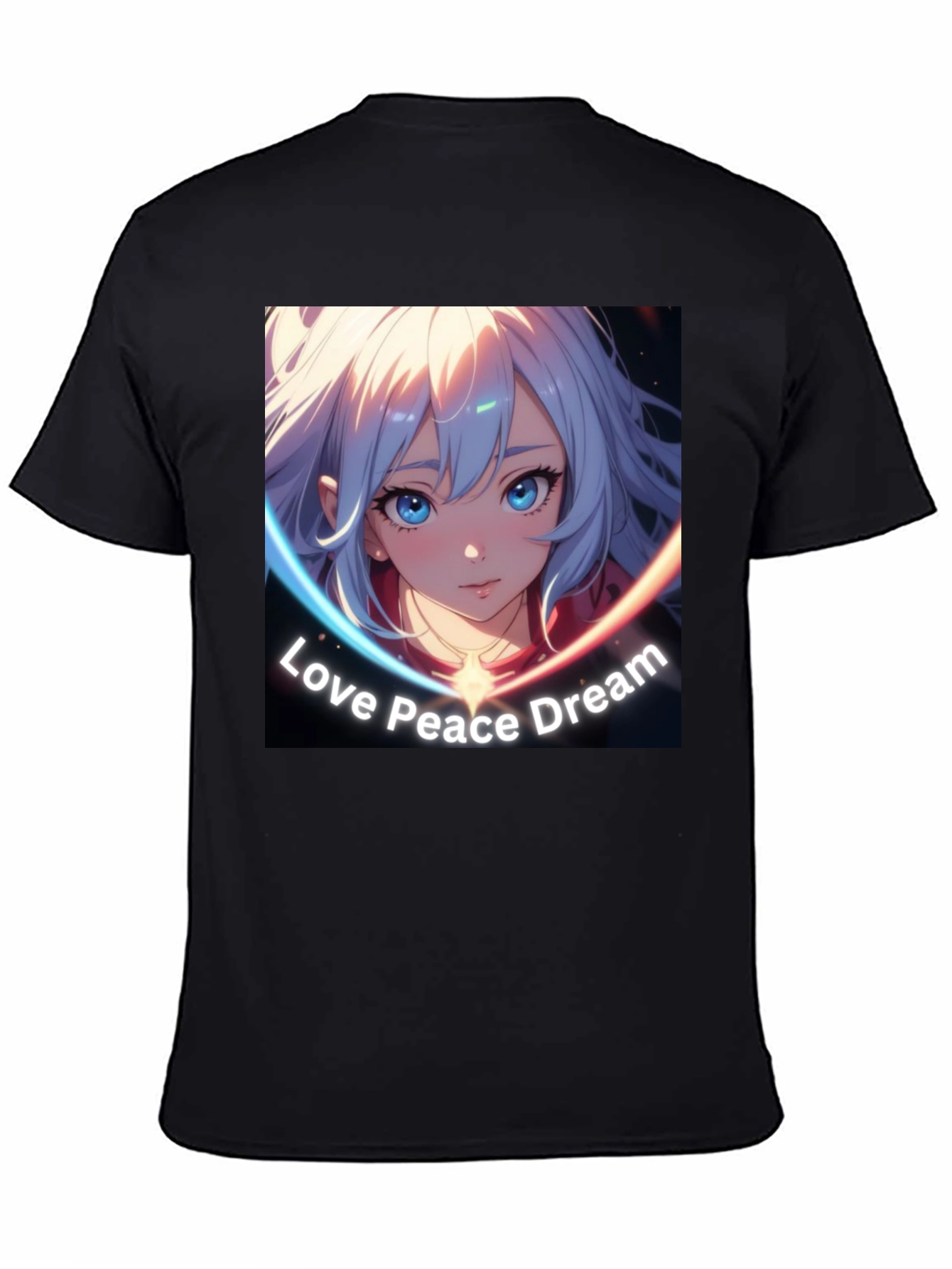 Anime Girl Love Peace Dream Graphic T-Shirt