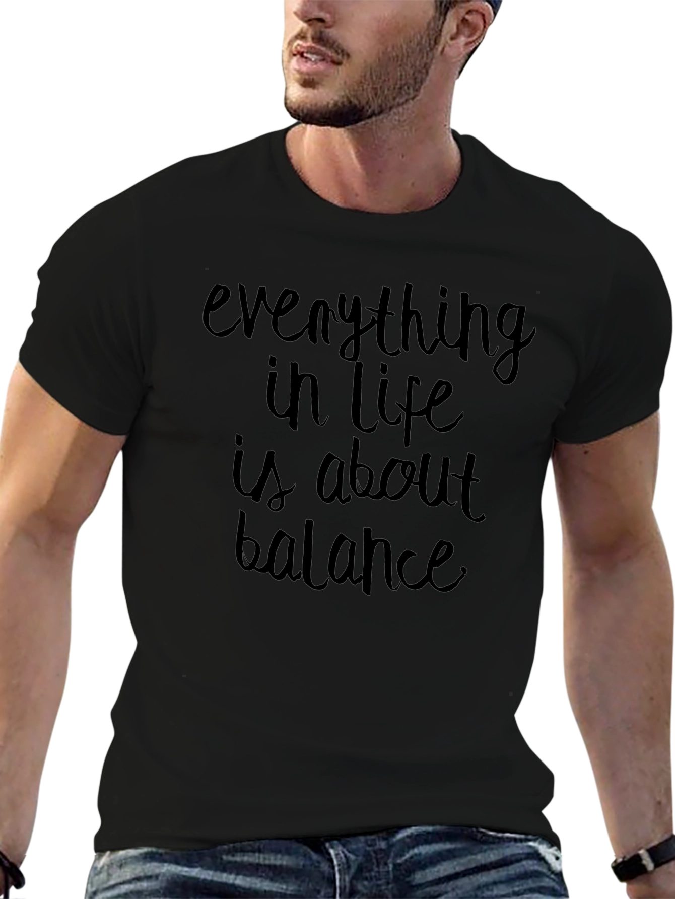 Balance Quote Black T-Shirt