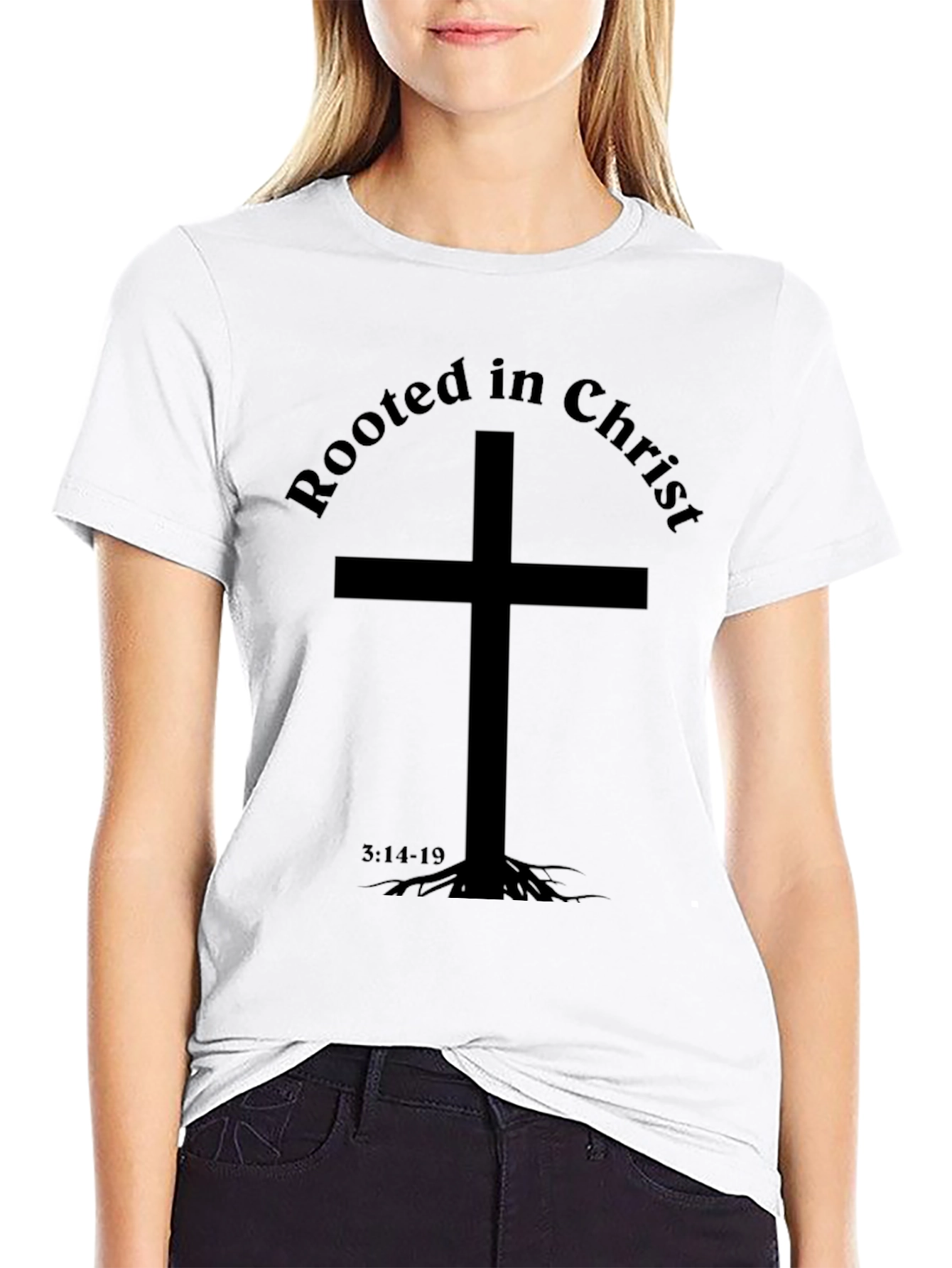 Rooted in Christ Graphic Tee - Religious T-Shirt