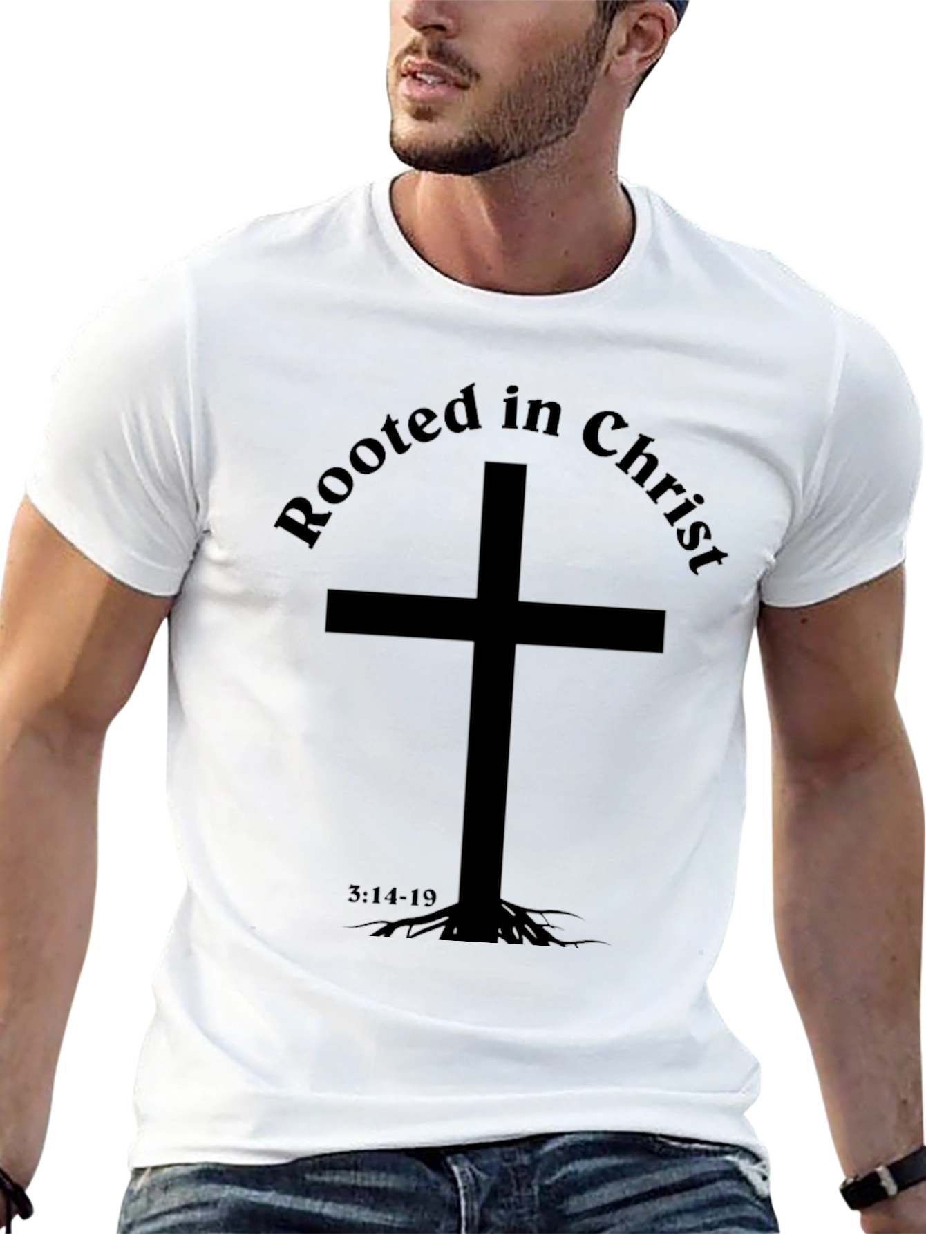 Rooted in Christ Graphic Tee - Religious T-Shirt