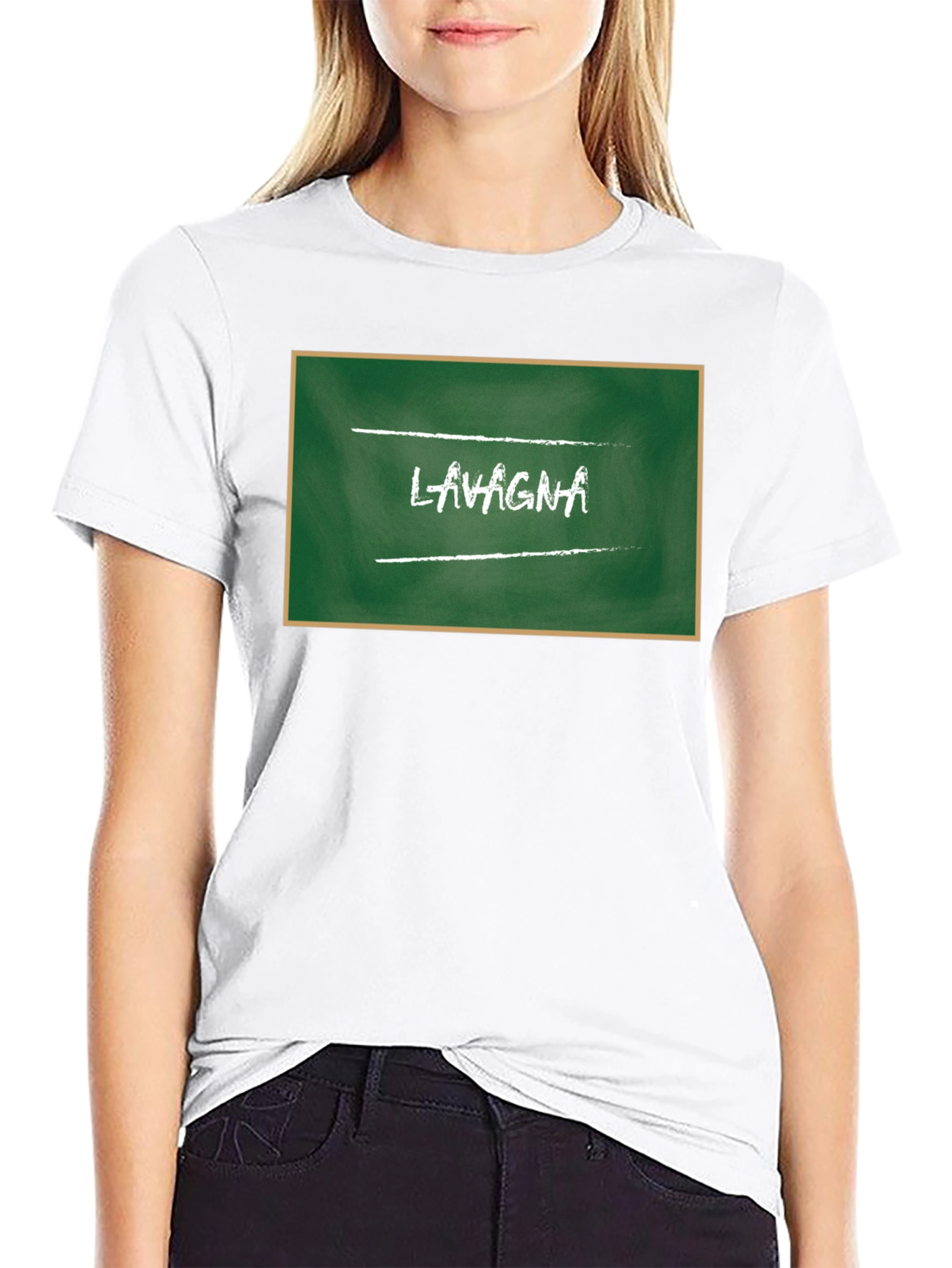 Lasagna Chalkboard Style Graphic Tee