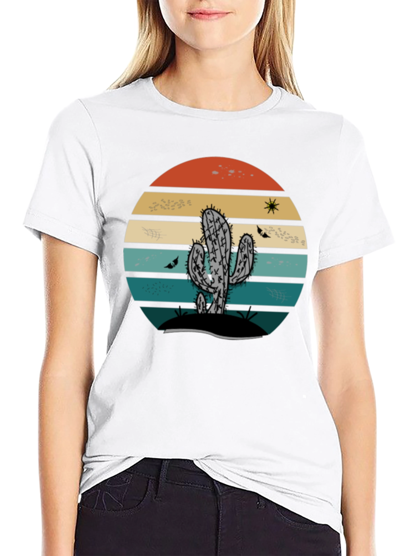 Retro Cactus Sunset Tee