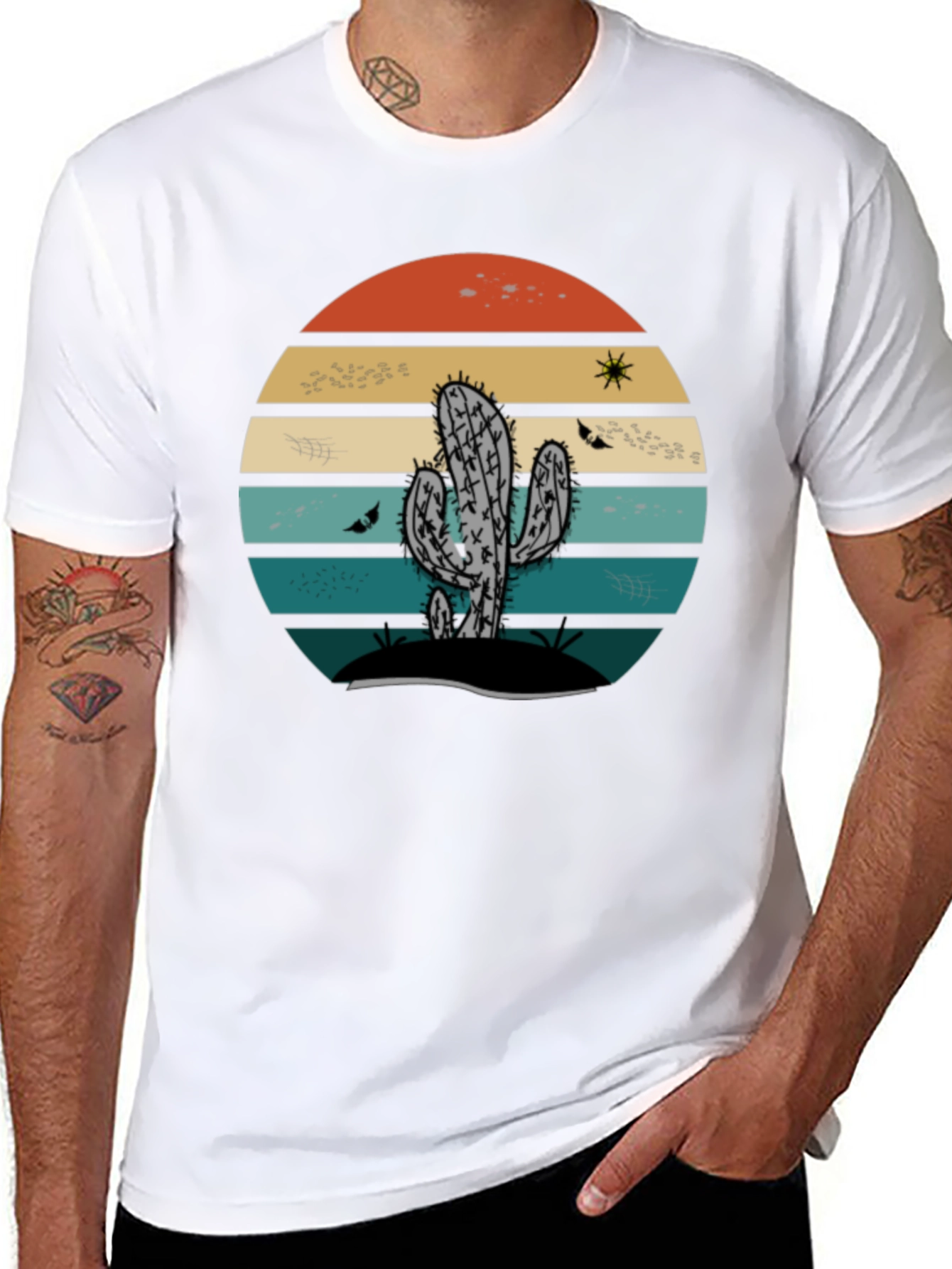 Retro Cactus Sunset Tee