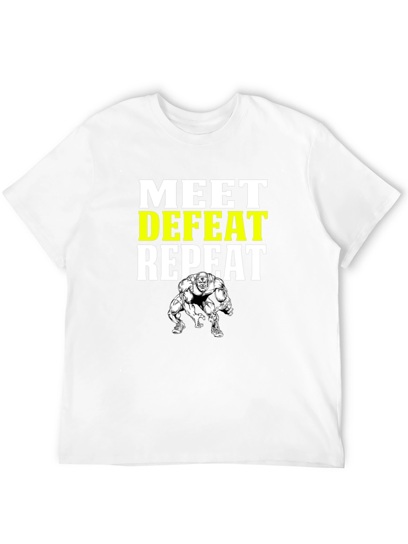 Meet Defeat Repeat Gym T-Shirt