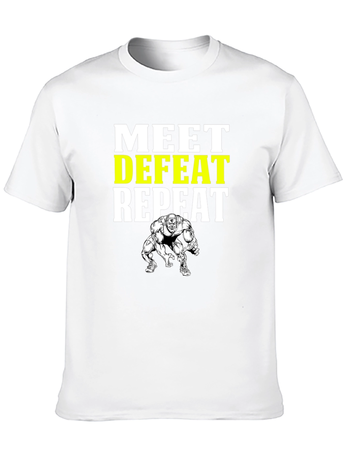 Meet Defeat Repeat Gym T-Shirt
