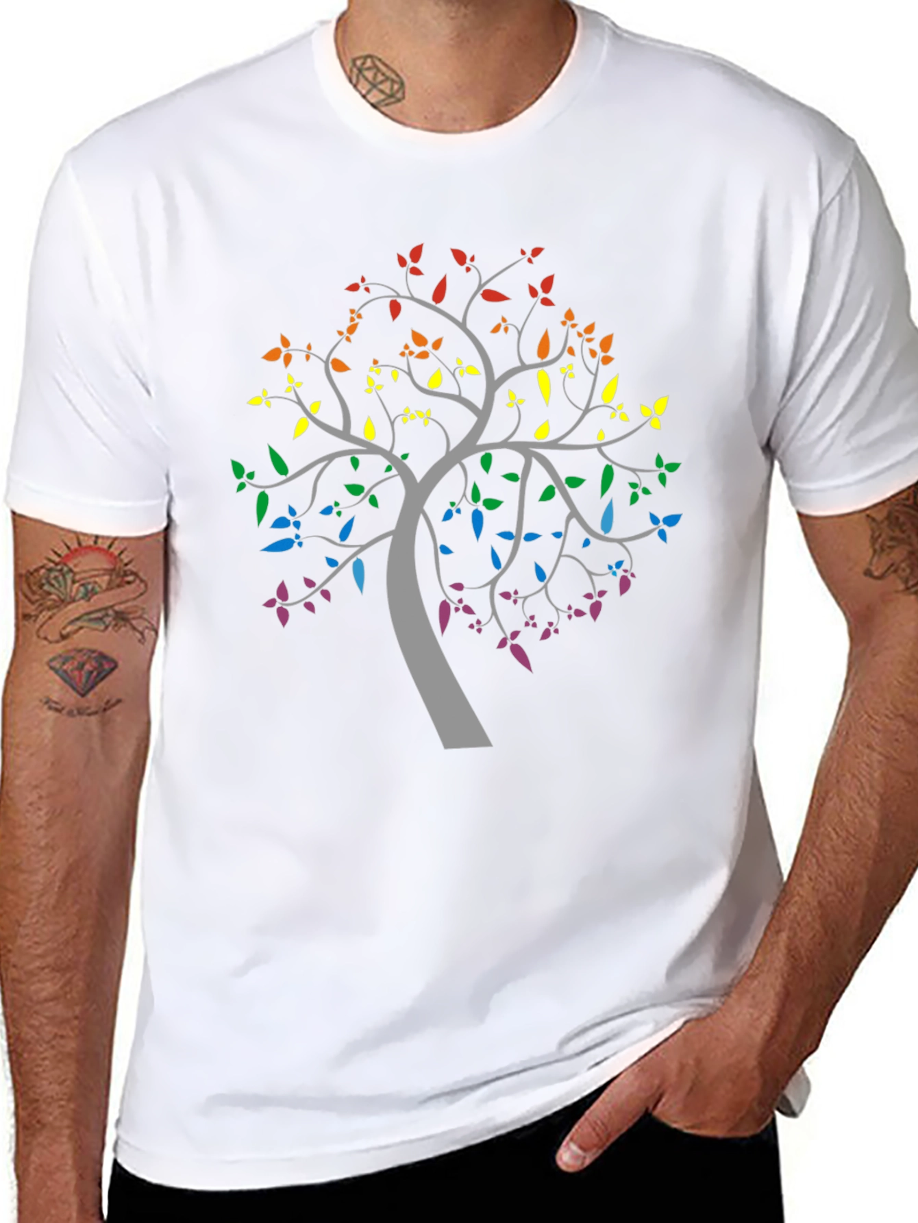 Rainbow Tree Graphic Tee - Pride & Nature