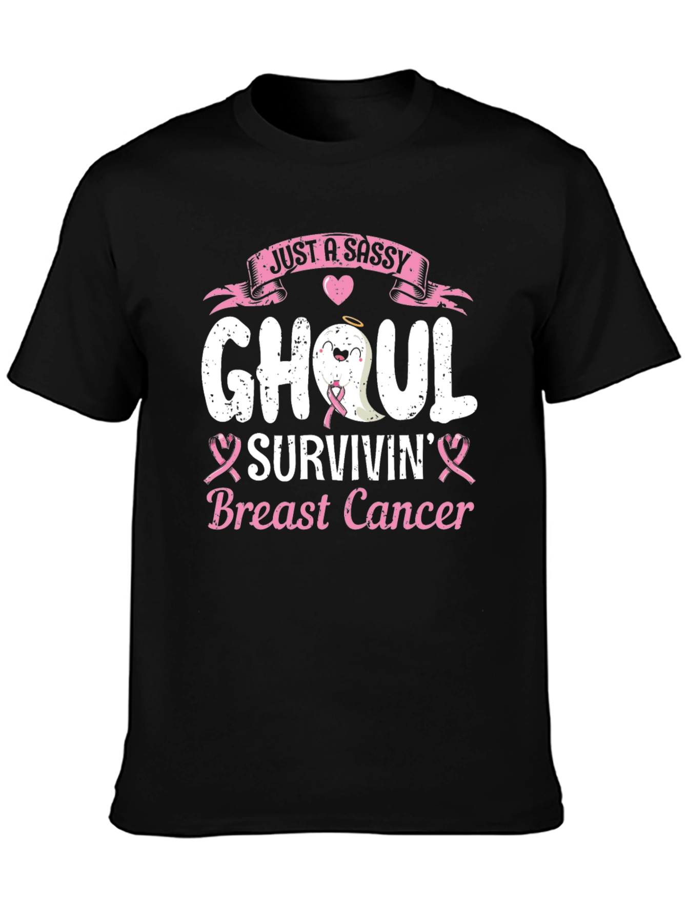 Sassy Ghoul Breast Cancer Survivin T-Shirt