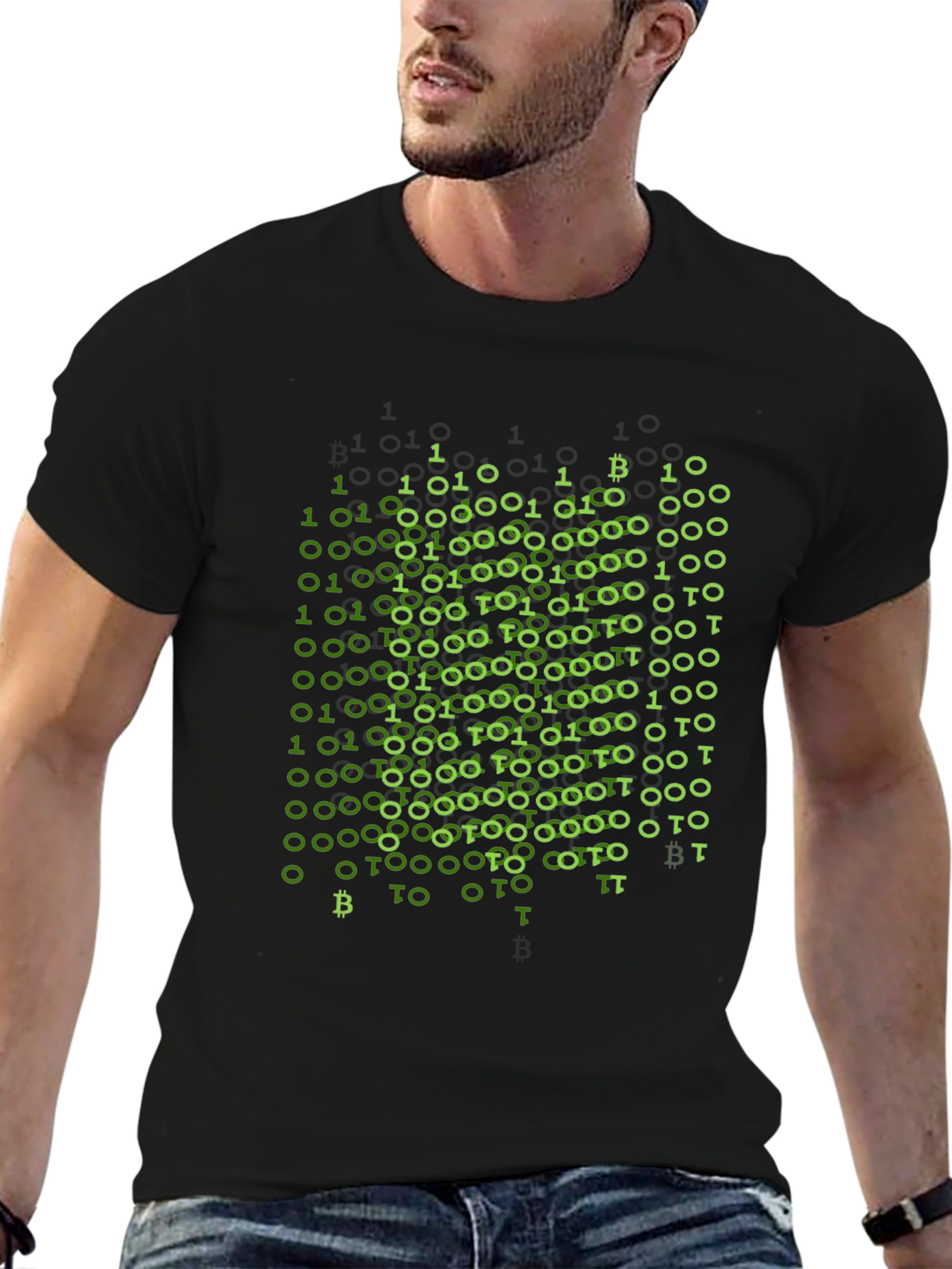 Binary Bitcoin T-Shirt - Crypto Style