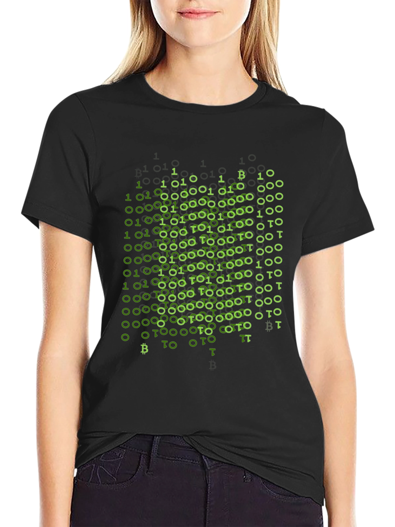 Binary Bitcoin T-Shirt - Crypto Style