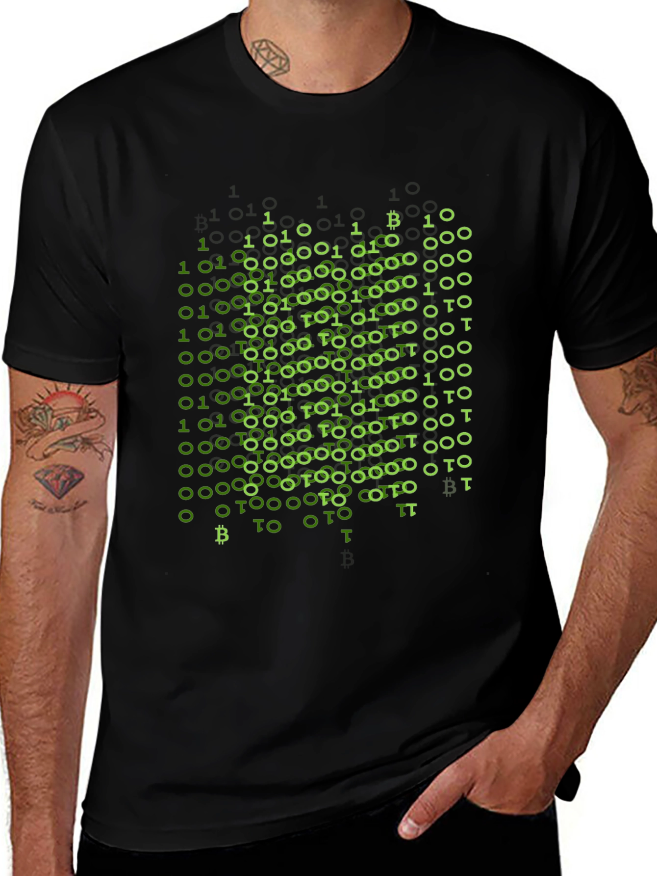 Binary Bitcoin T-Shirt - Crypto Style