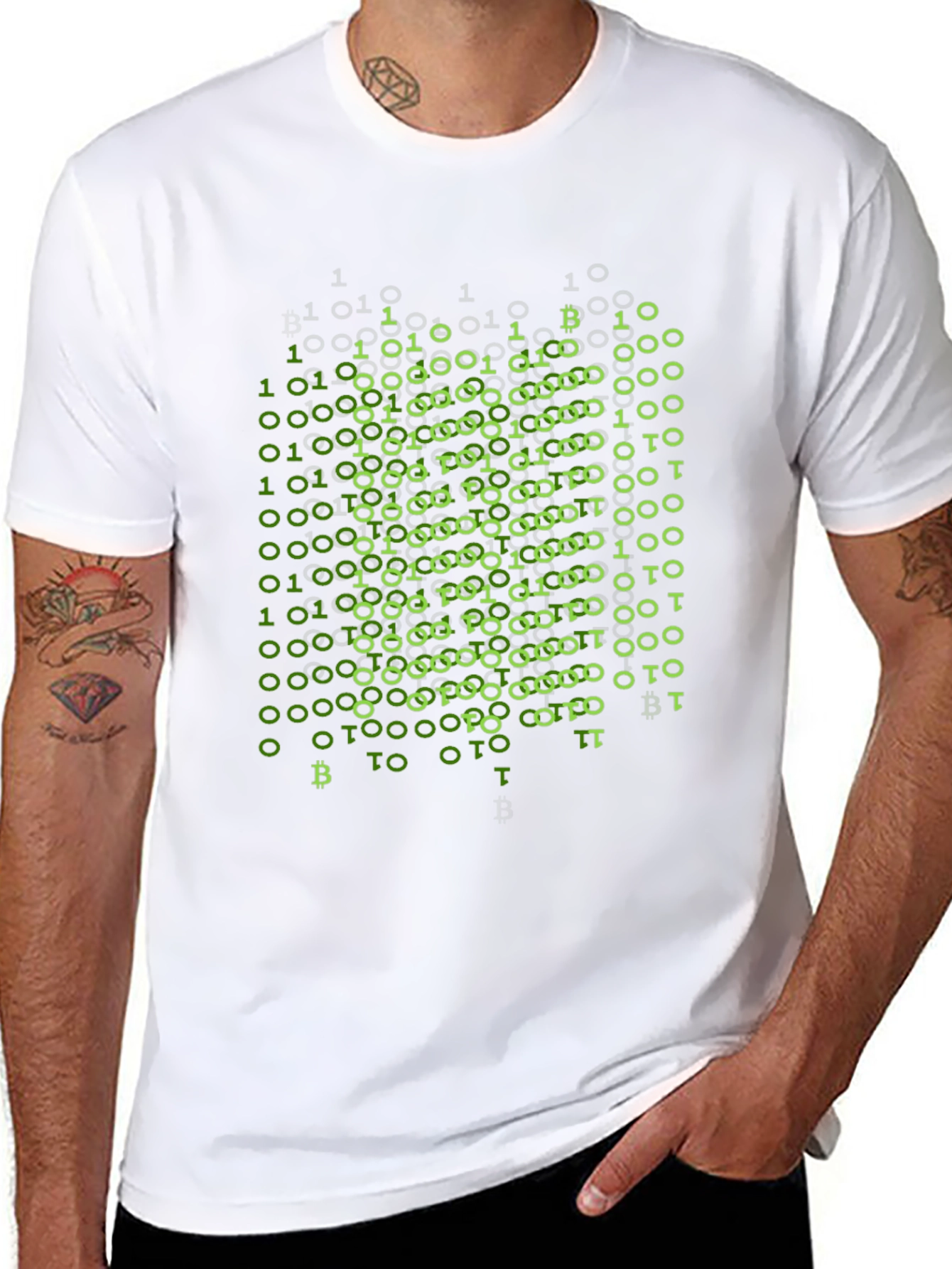 Binary Bitcoin T-Shirt - Crypto Style