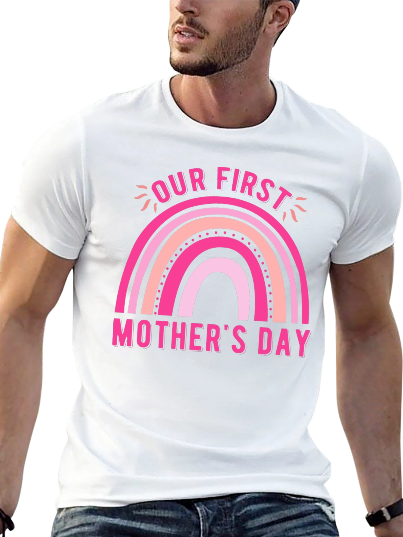 First Mothers Day Rainbow Tee