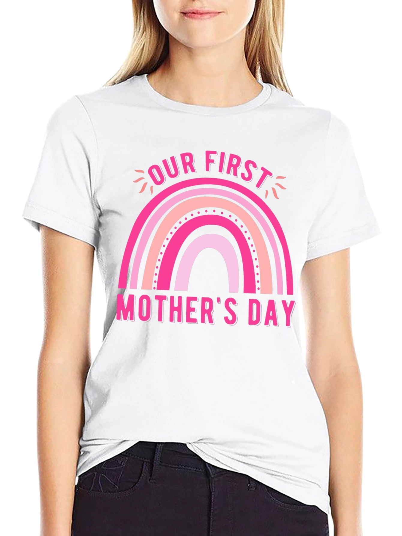 First Mothers Day Rainbow Tee