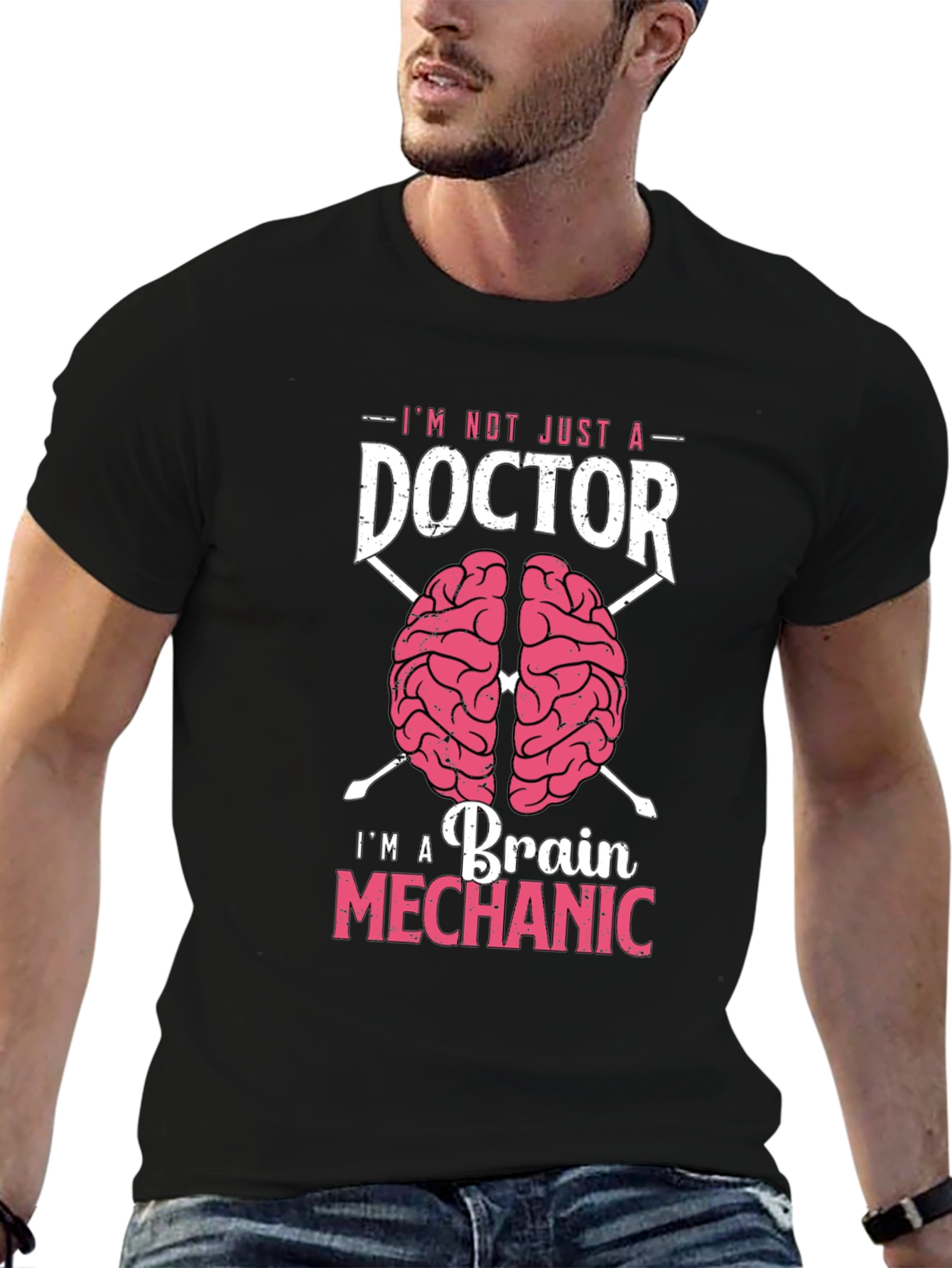 Brain Mechanic Doctor T-Shirt - Unique Neurosurgeon Gift