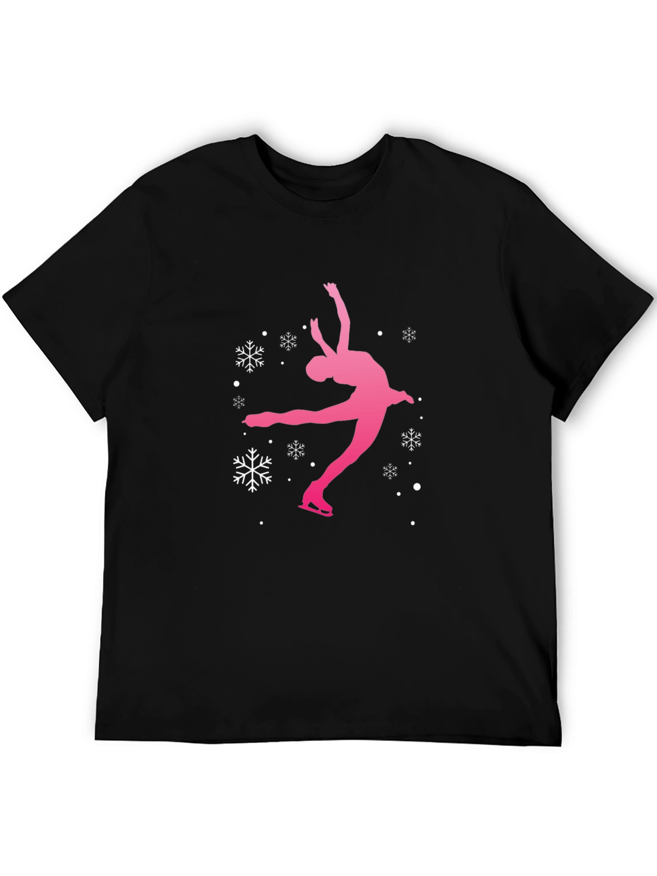 Figure Skating Snowflake Graphic T-Shirt