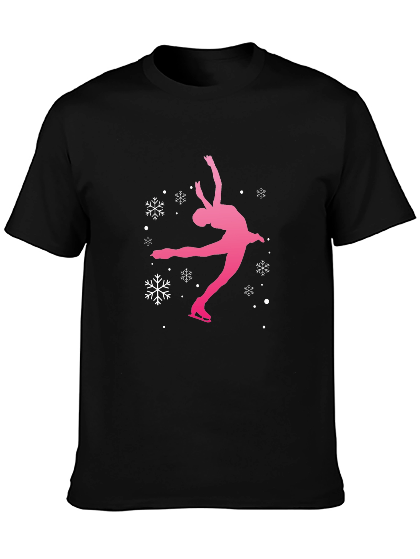 Figure Skating Snowflake Graphic T-Shirt