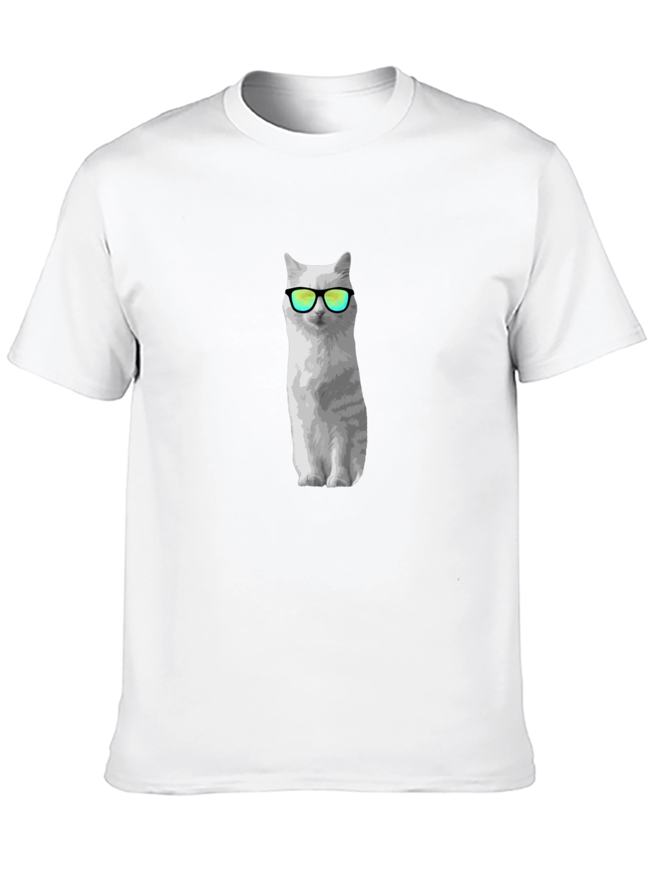 Cool Cat Graphic Tee - Black Cotton Shirt